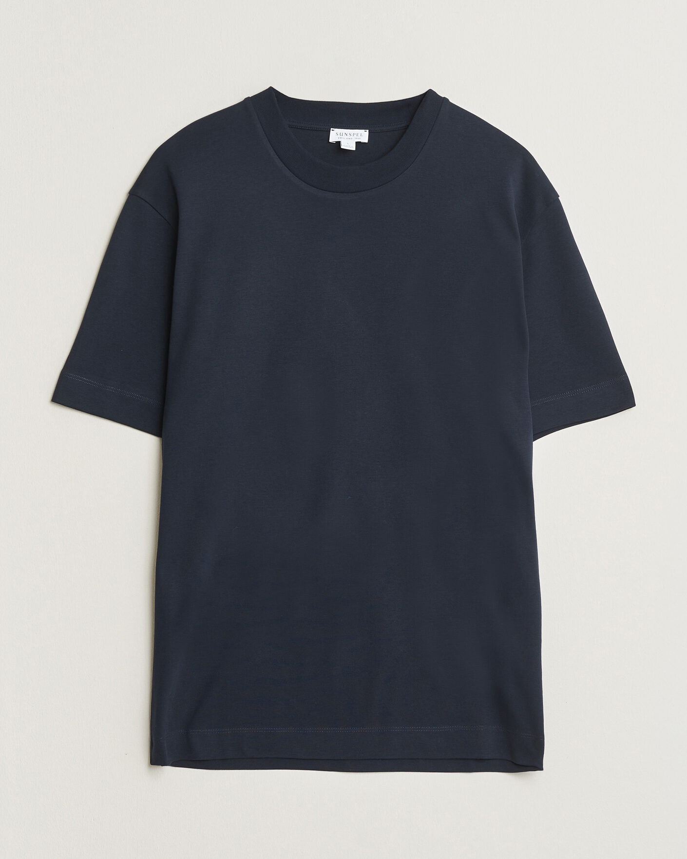 Mies | T-paidat | Sunspel | Heavy Weight Supima Cotton T-Shirt Midnight Navy