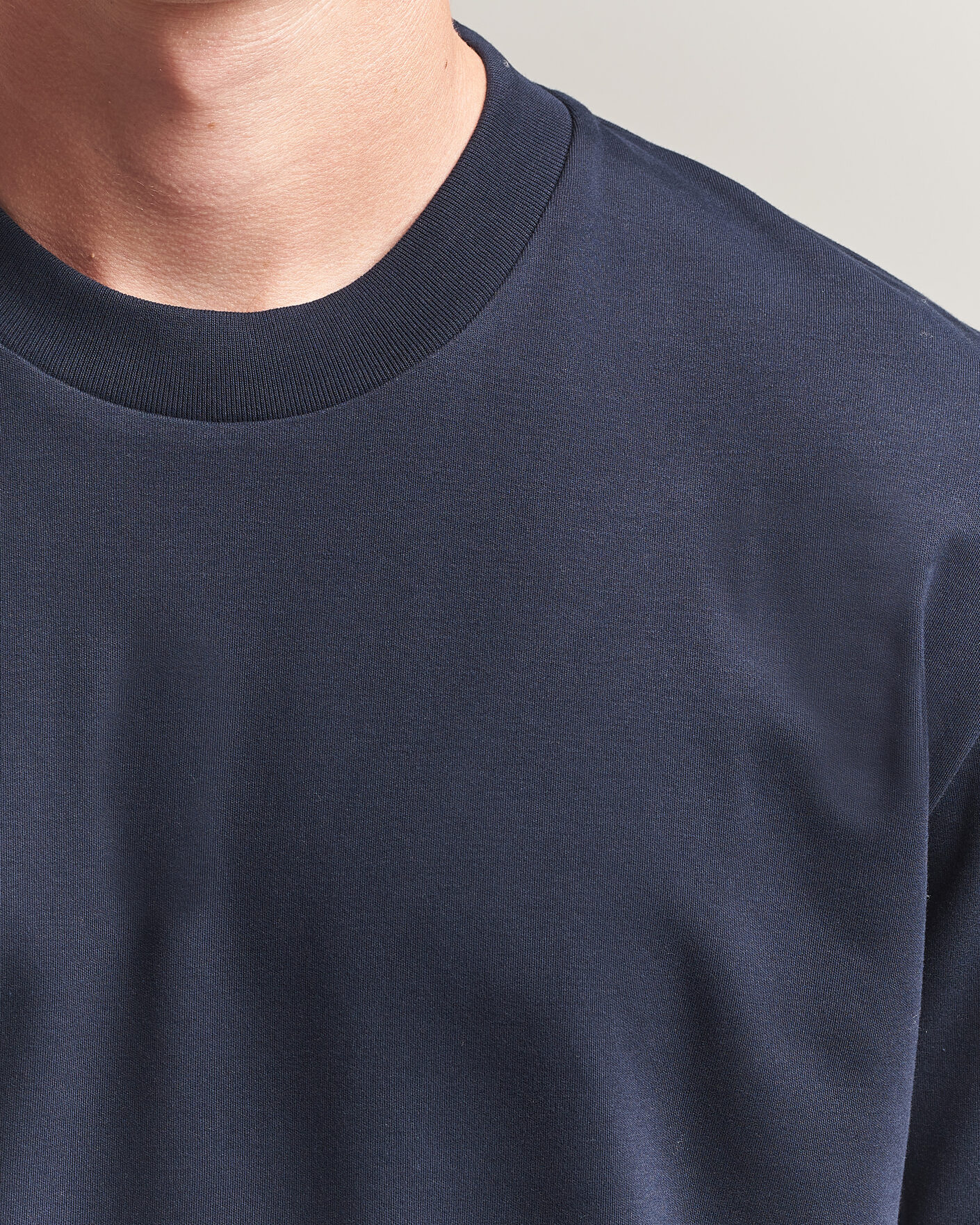 Mies | T-paidat | Sunspel | Heavy Weight Supima Cotton T-Shirt Midnight Navy