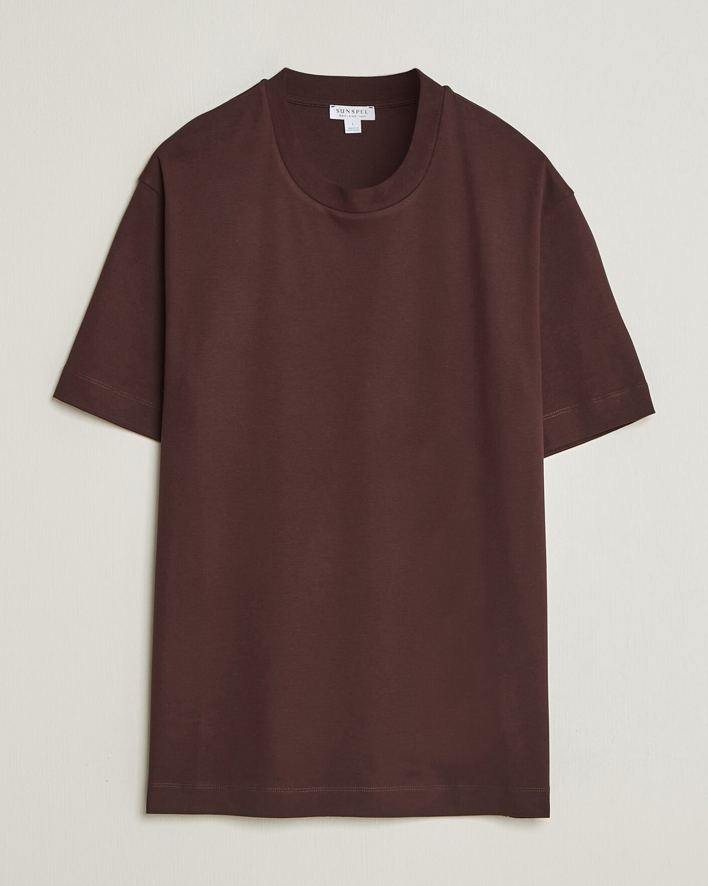 Mies | T-paidat | Sunspel | Heavy Weight Supima Cotton T-Shirt Dark Brown