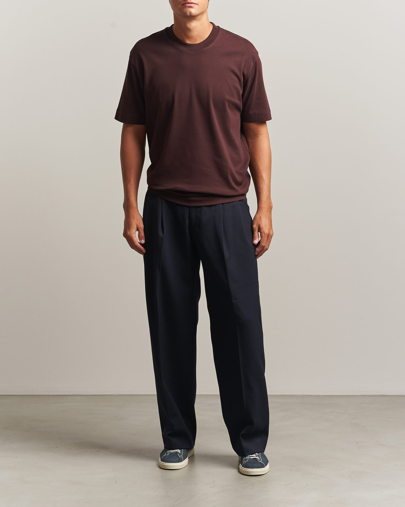Mies | T-paidat | Sunspel | Heavy Weight Supima Cotton T-Shirt Dark Brown