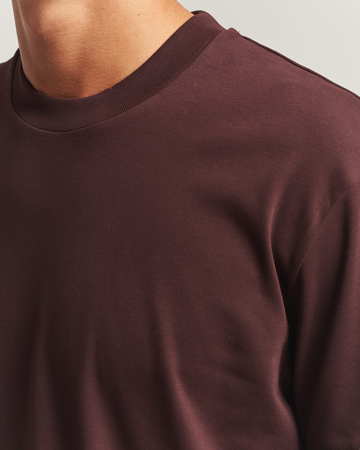 Mies | T-paidat | Sunspel | Heavy Weight Supima Cotton T-Shirt Dark Brown