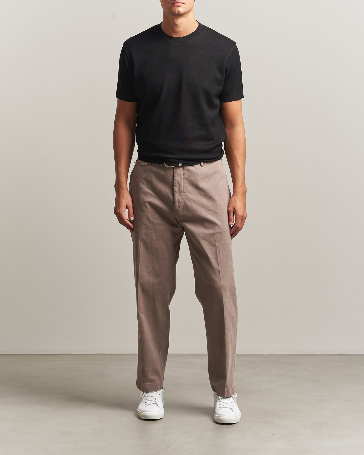 Mies | T-paidat | Sunspel | Cotton Piquet T-Shirt Black