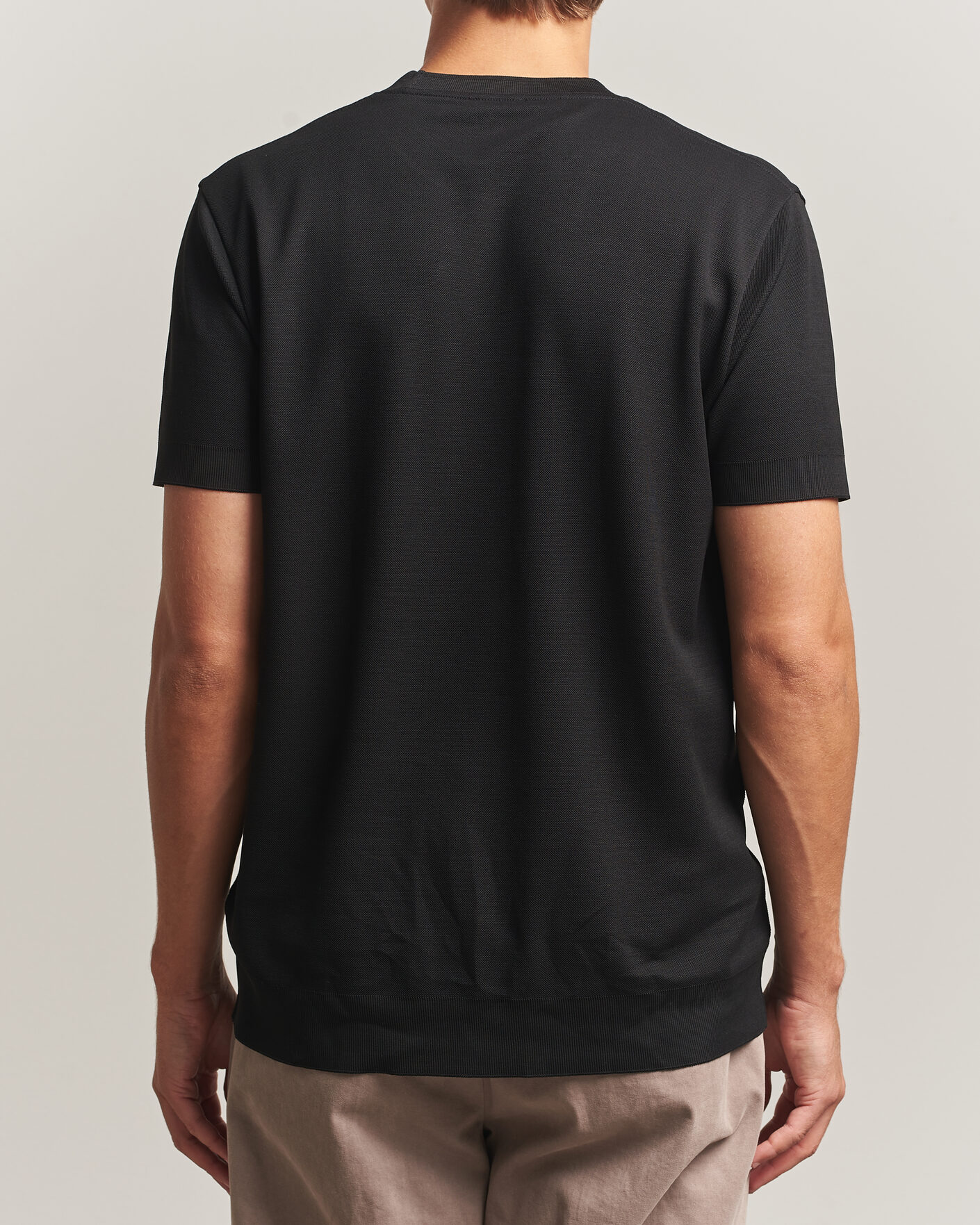 Mies | T-paidat | Sunspel | Cotton Piquet T-Shirt Black