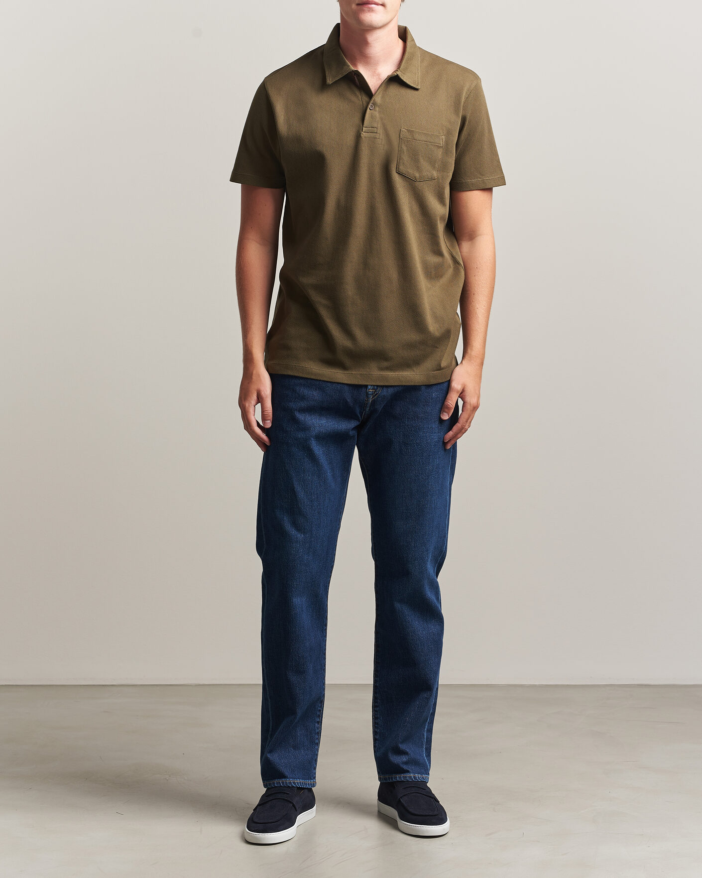 Mies | Pikeet | Sunspel | Riviera Polo Shirt Loden Green