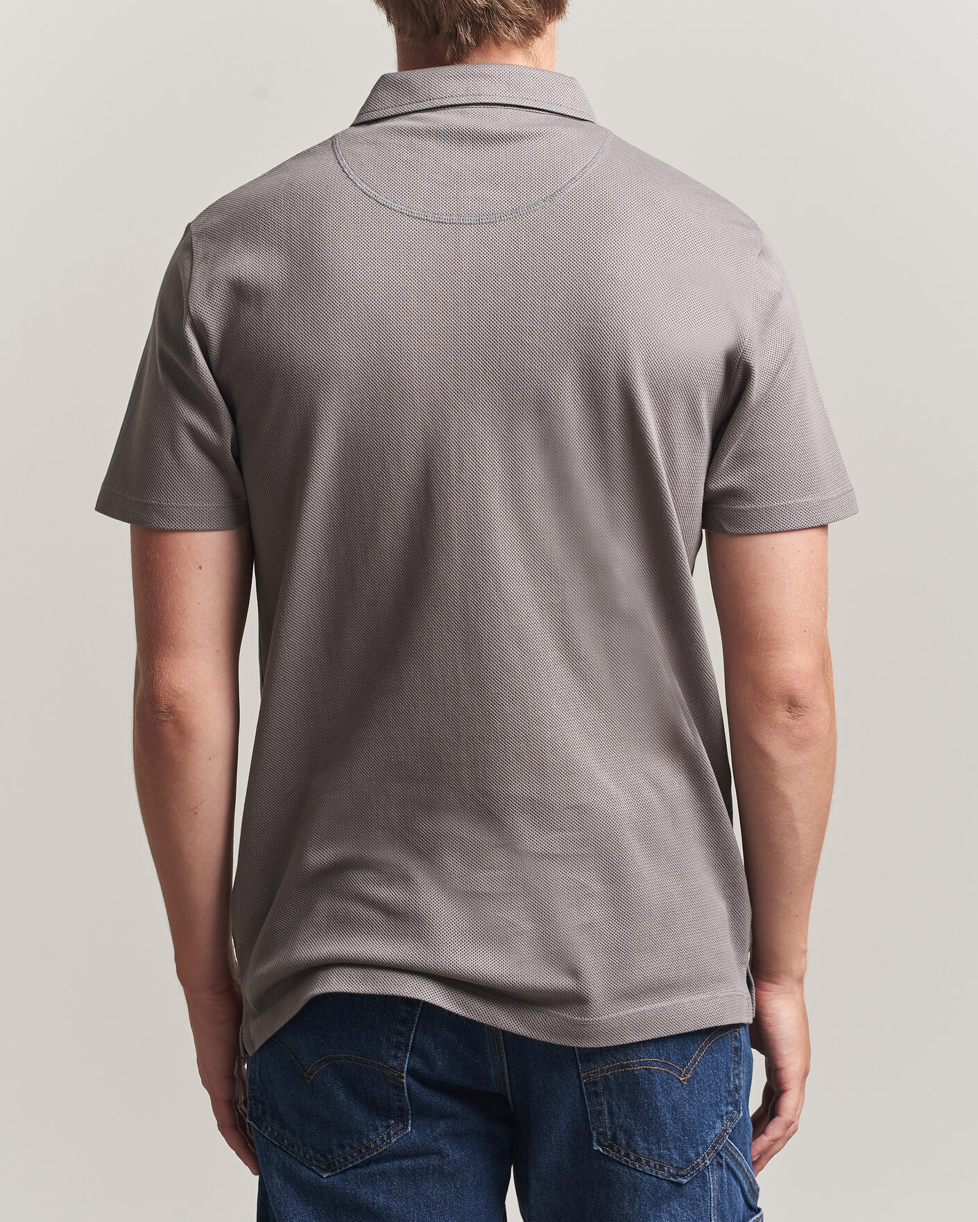 Mies | Pikeet | Sunspel | Riviera Polo Shirt Smoke Grey