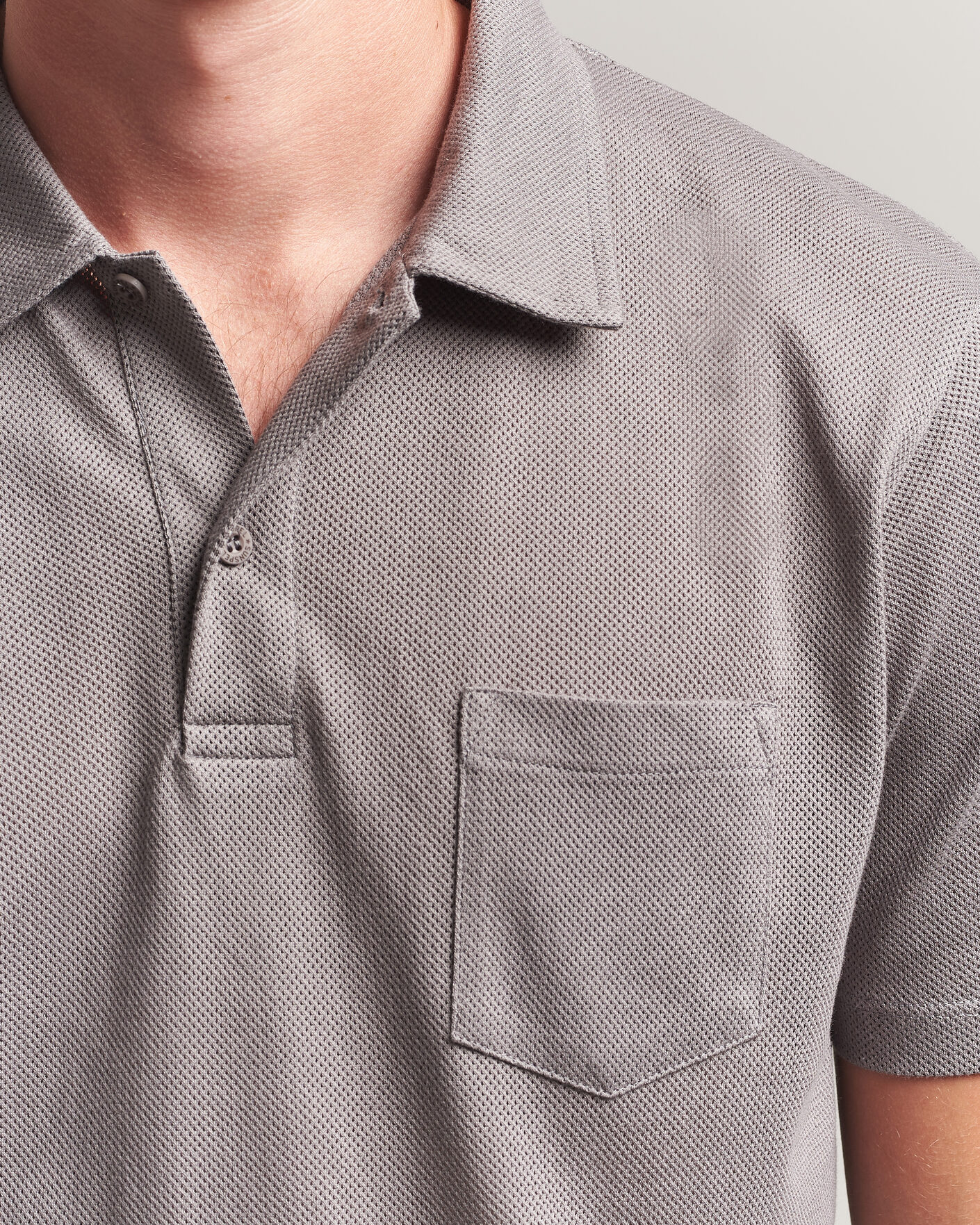 Mies | Pikeet | Sunspel | Riviera Polo Shirt Smoke Grey