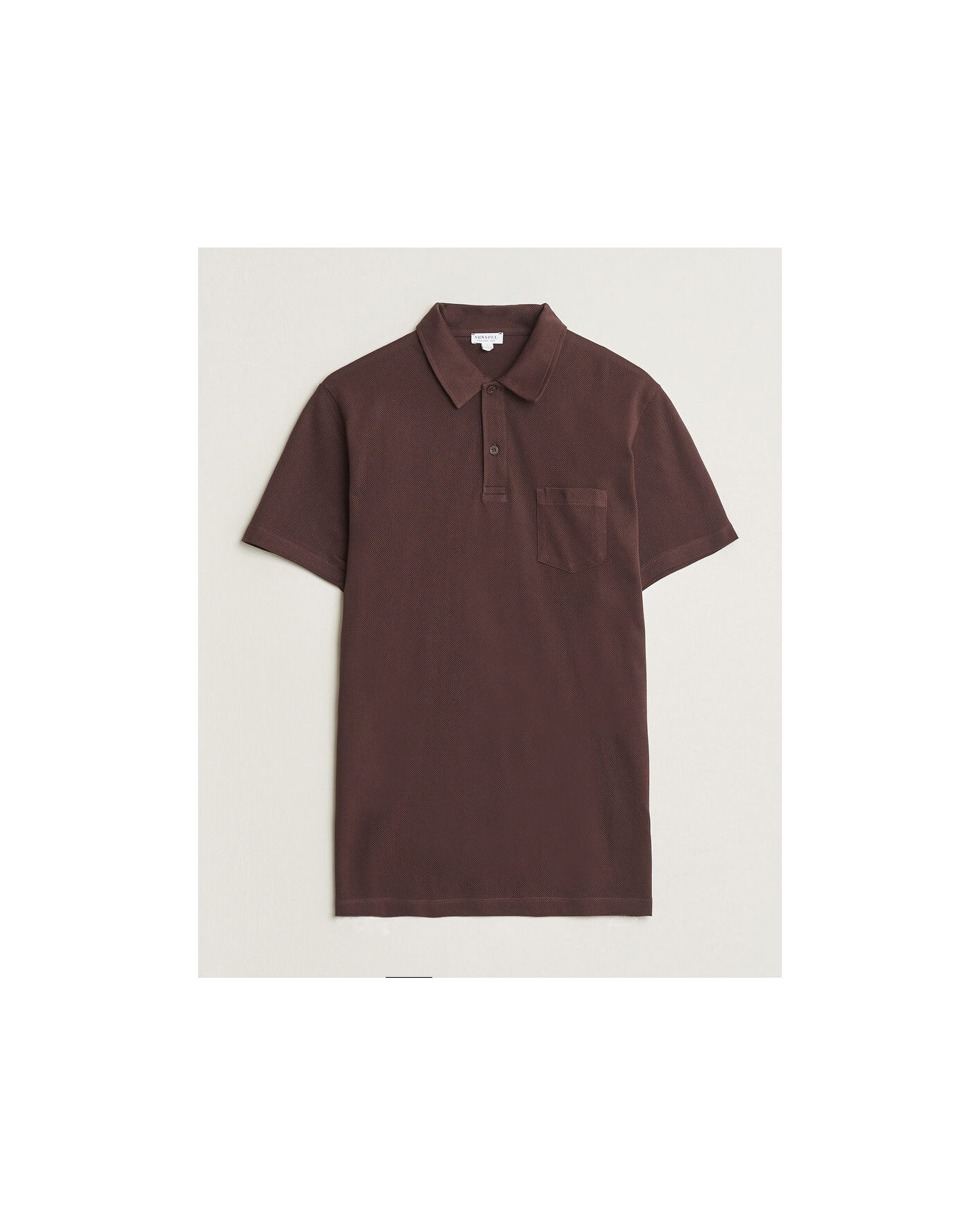 Mies | Pikeet | Sunspel | Riviera Polo Shirt Dark Brown