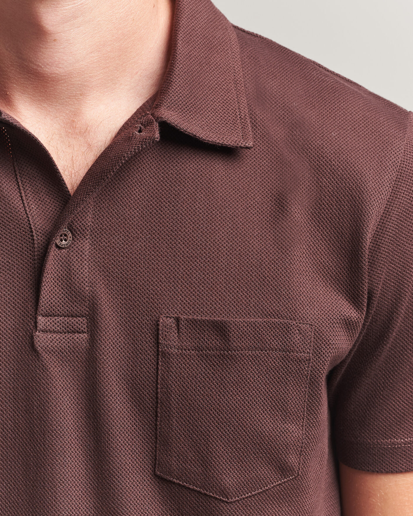 Mies | Pikeet | Sunspel | Riviera Polo Shirt Dark Brown