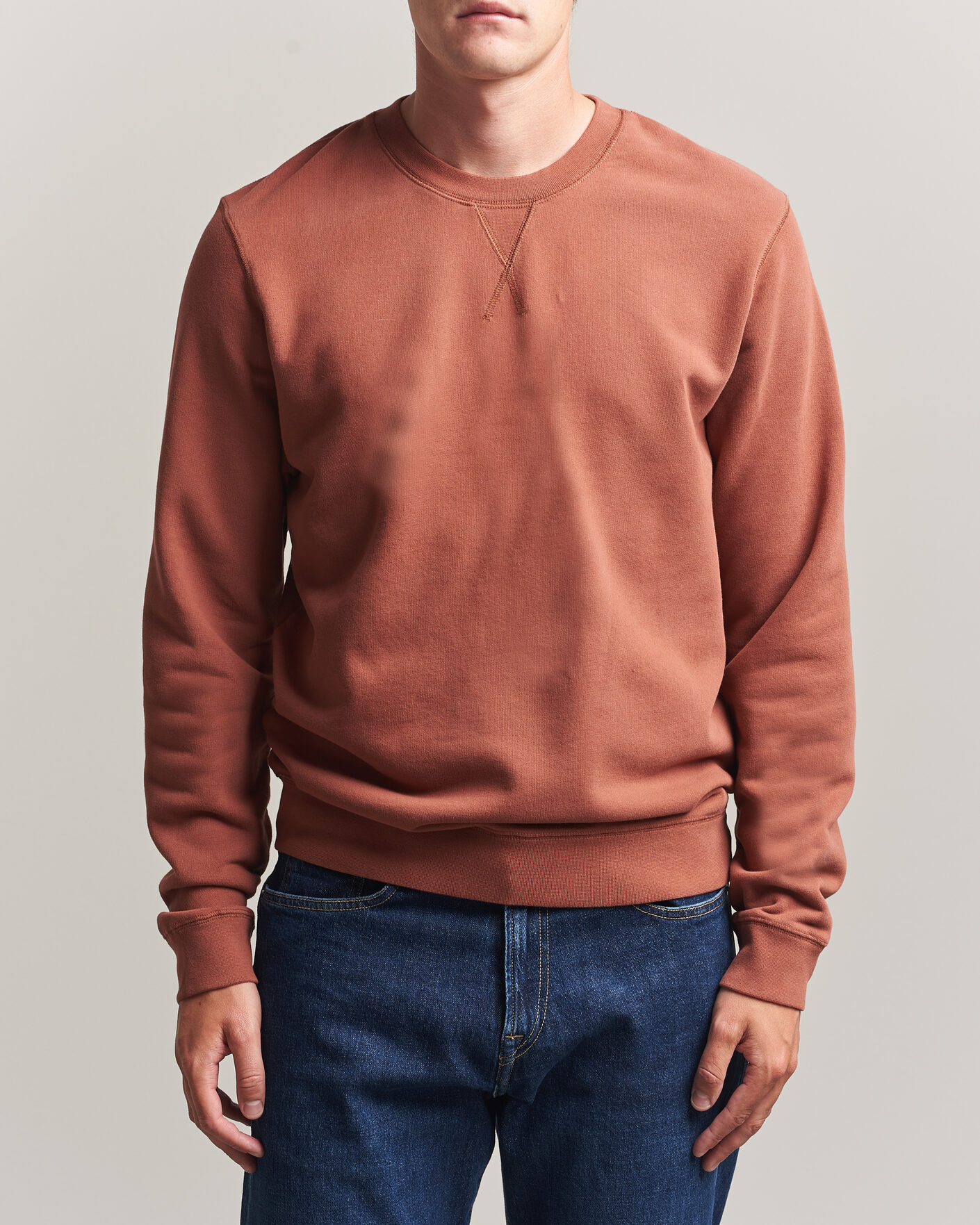 Mies | Puserot | Sunspel | Loopback Sweatshirt Dark Tabacco