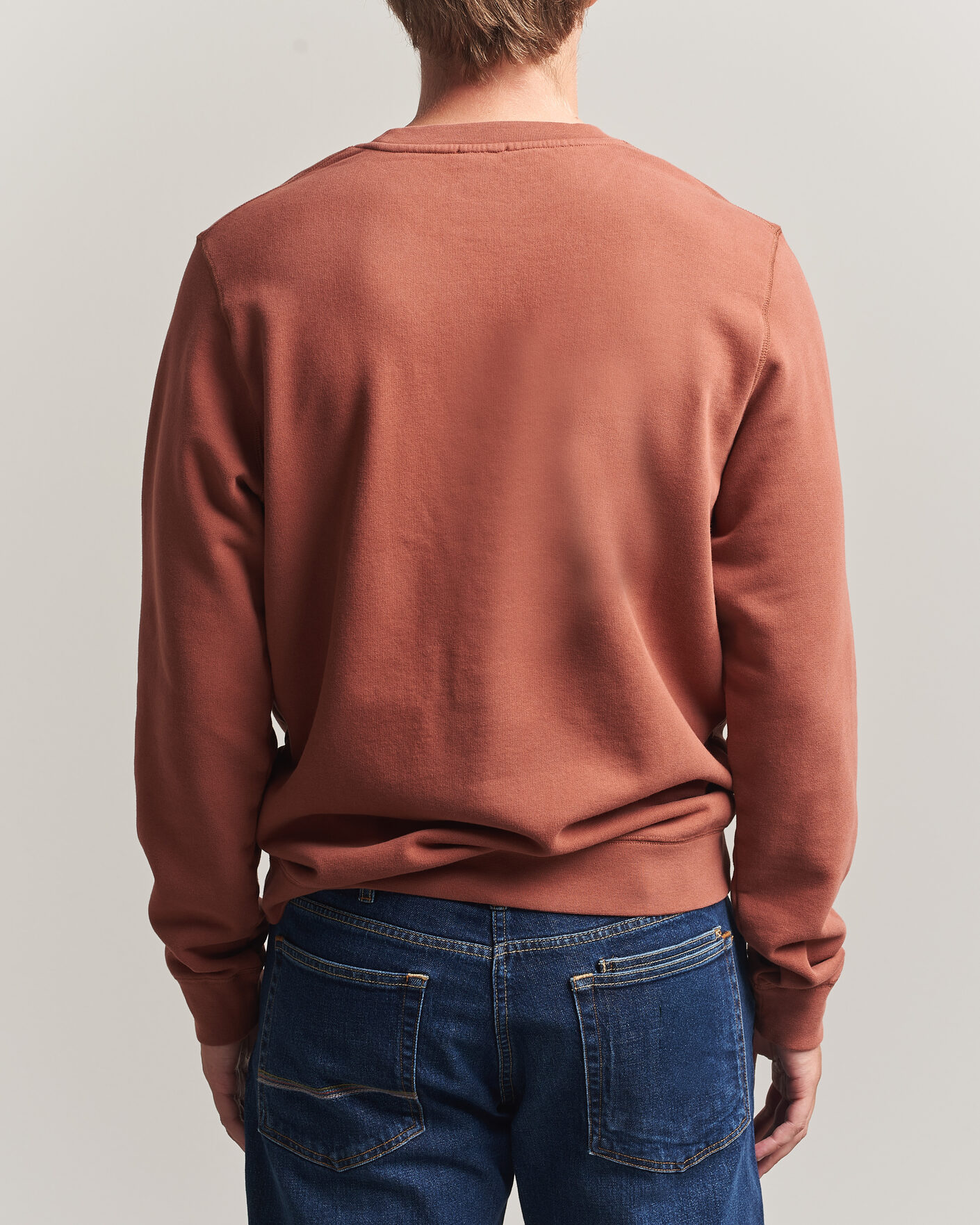 Mies | Puserot | Sunspel | Loopback Sweatshirt Dark Tabacco