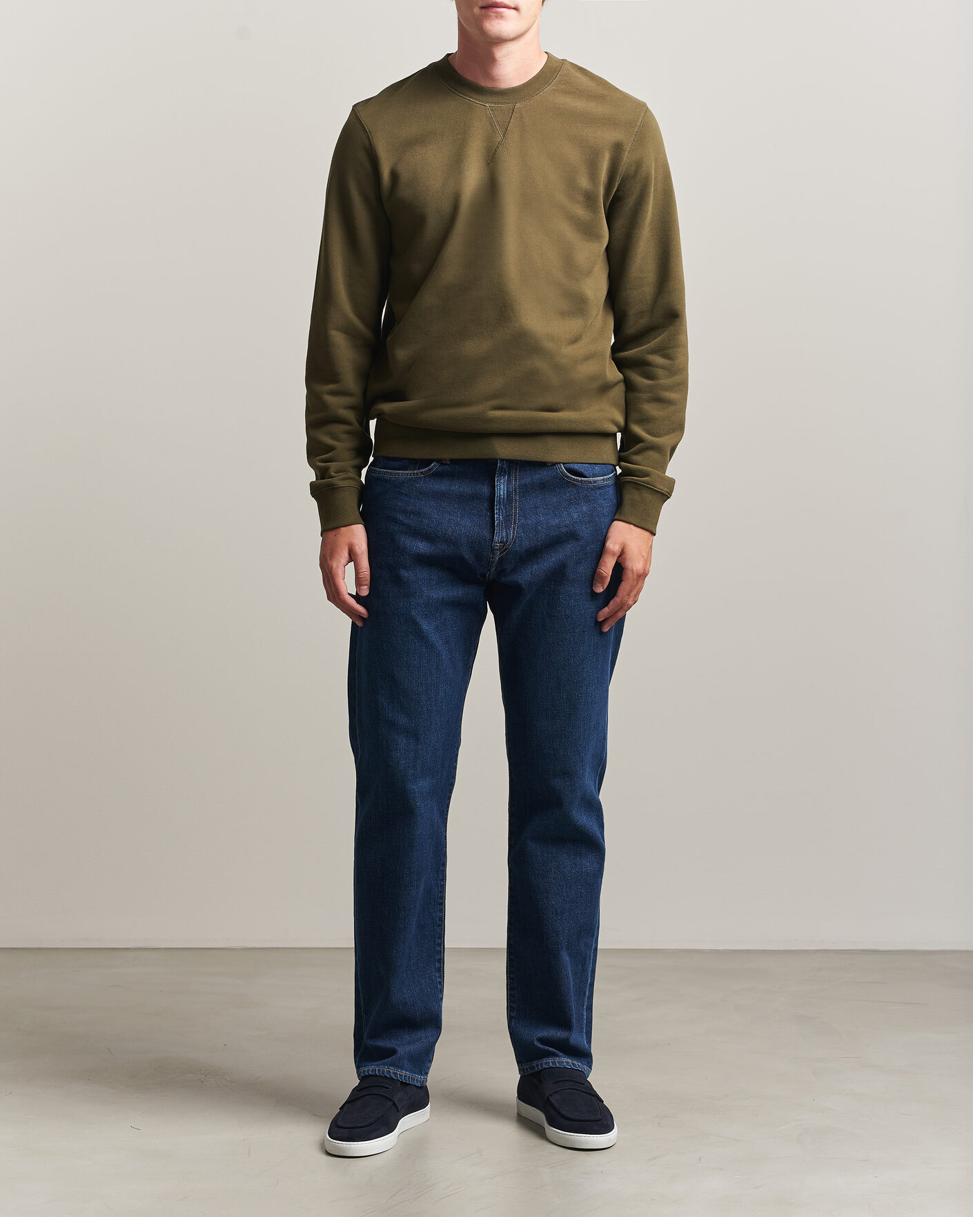 Mies | Puserot | Sunspel | Loopback Sweatshirt Loden Green