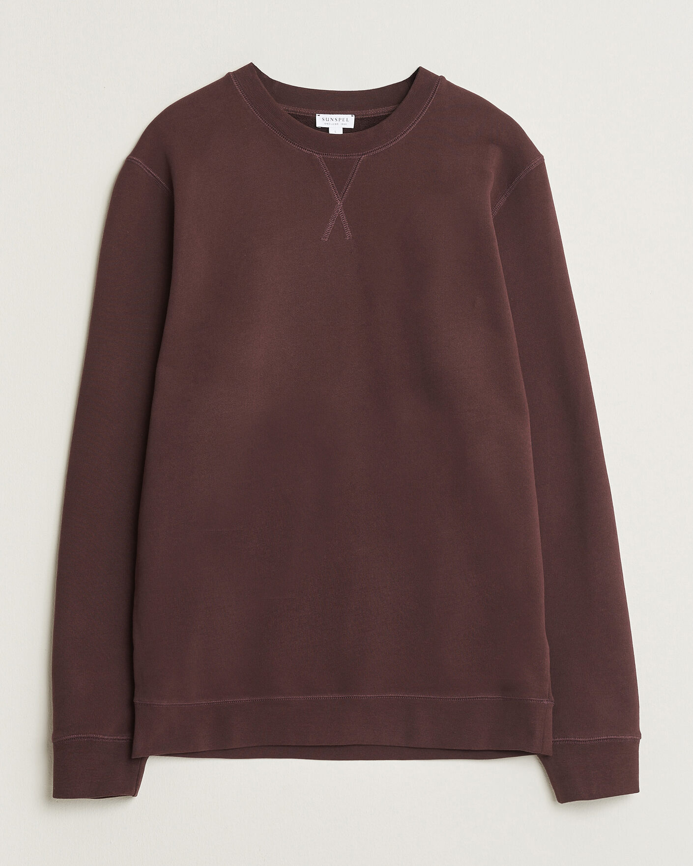 Mies | Puserot | Sunspel | Loopback Sweatshirt Dark Brown