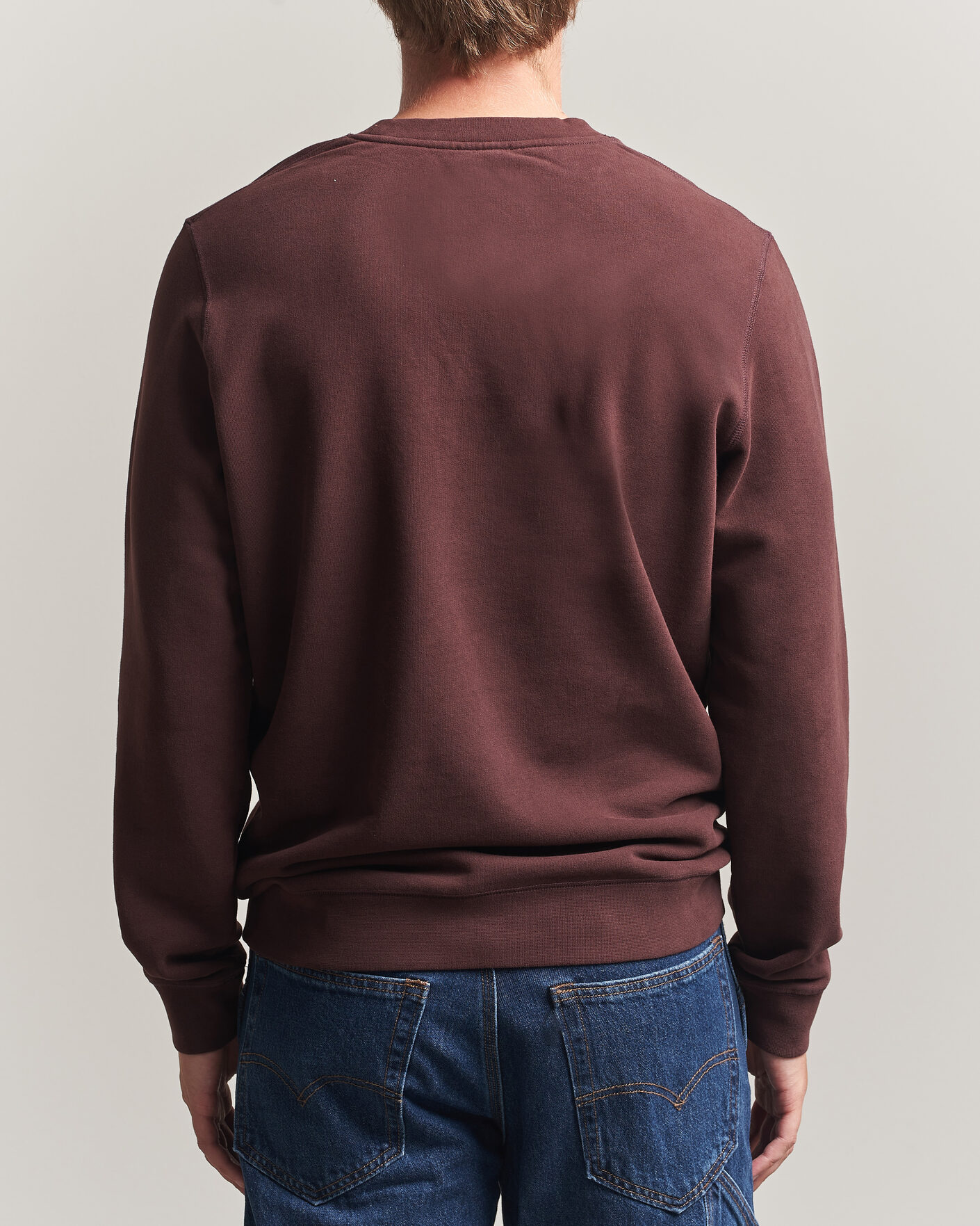 Mies | Puserot | Sunspel | Loopback Sweatshirt Dark Brown