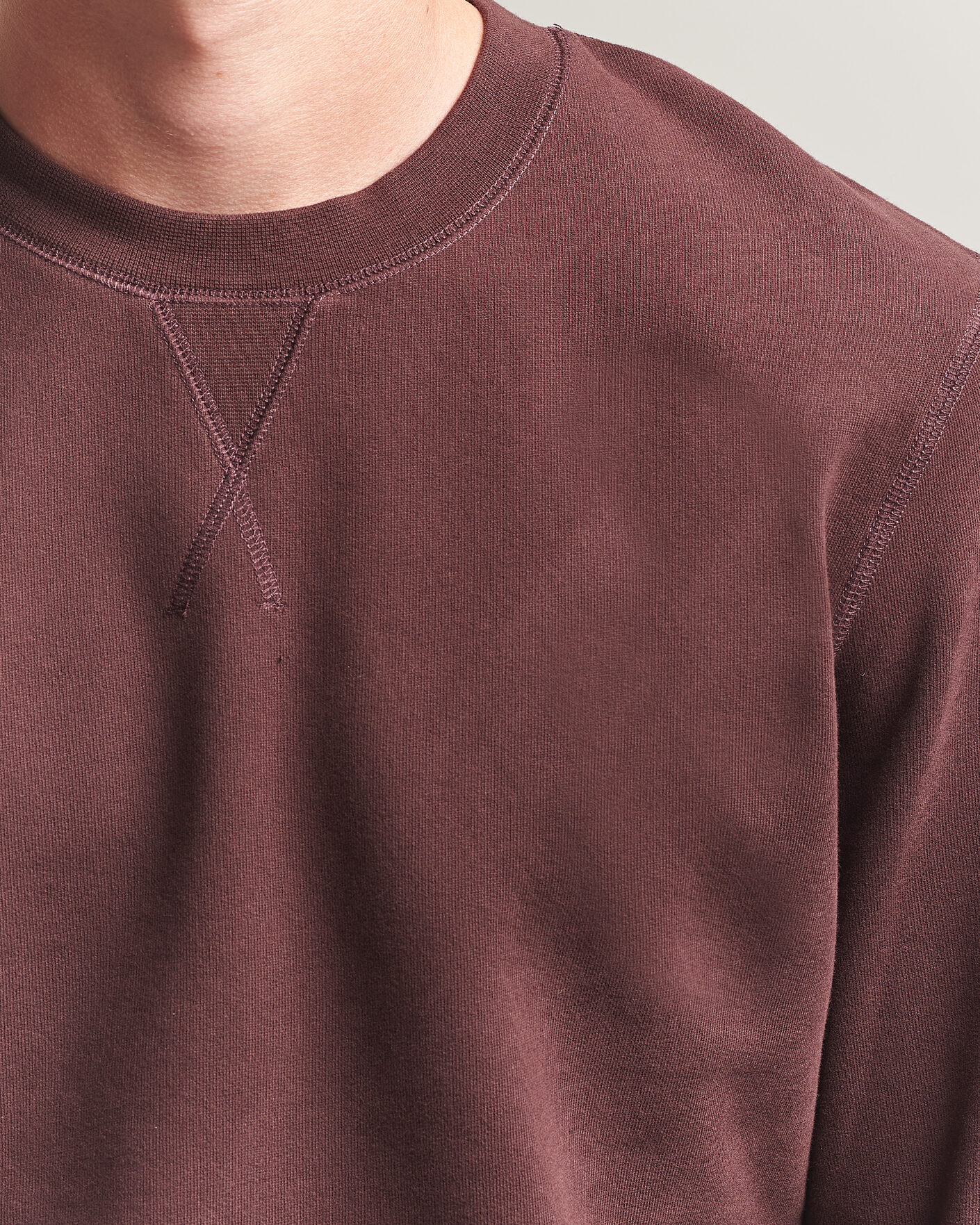 Mies | Puserot | Sunspel | Loopback Sweatshirt Dark Brown
