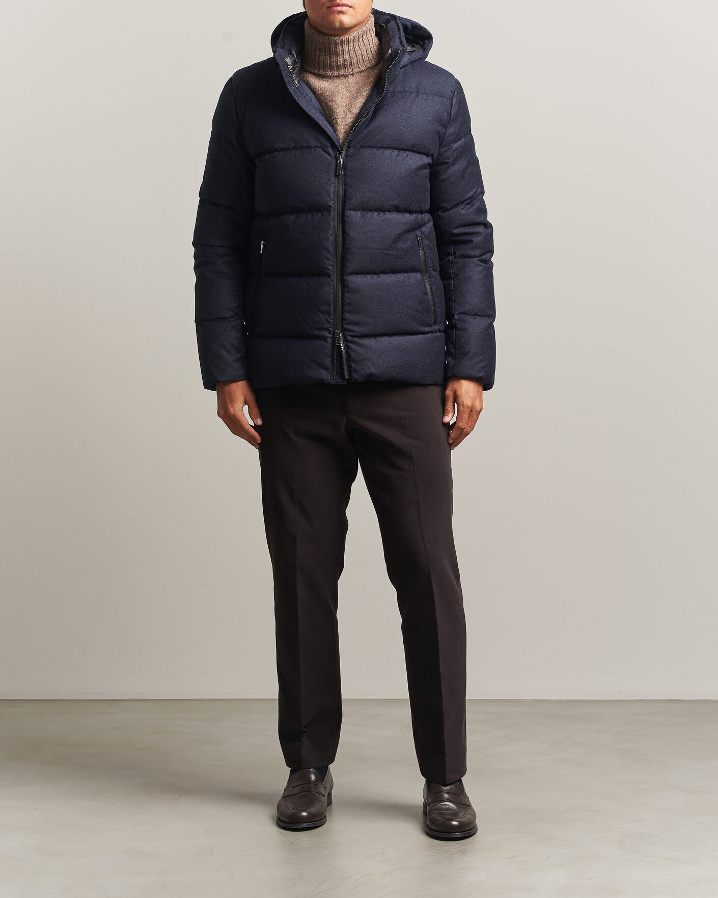Mies | Takit | UBR | Concord Jacket Savile Navy Melange Wool
