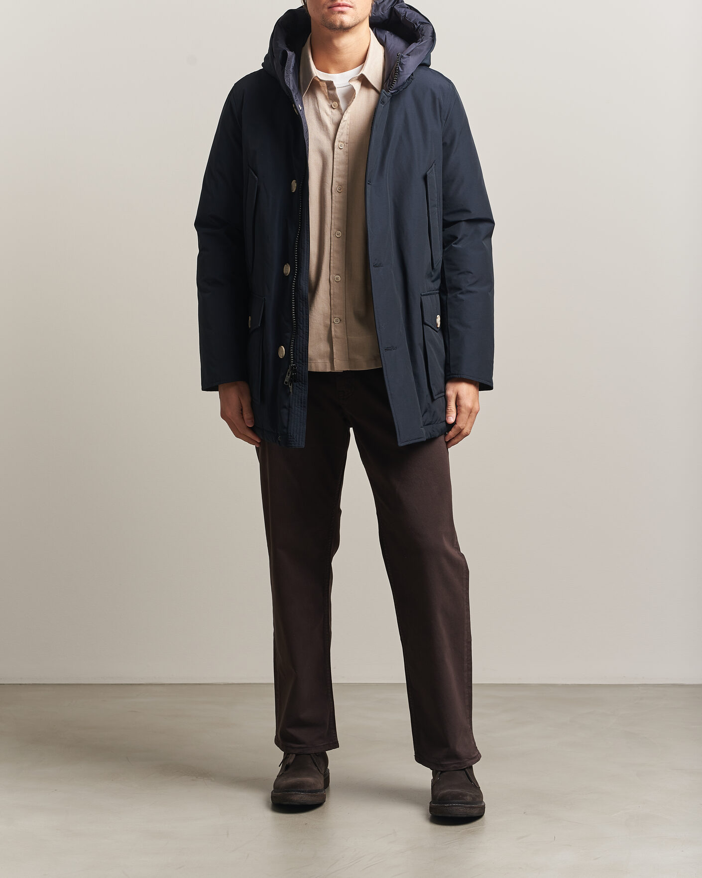 Mies | Takit | Woolrich | Arctic Parka No Fur Melton Blue