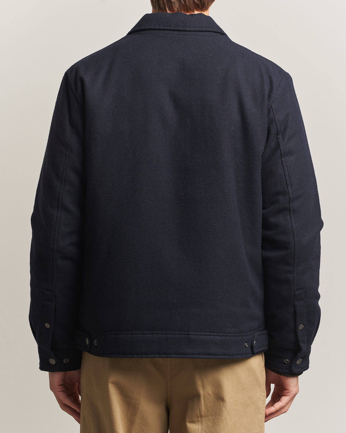 Mies | Takit | Woolrich | Wool Light Padded Keating Shirt Jacket Melton Blue