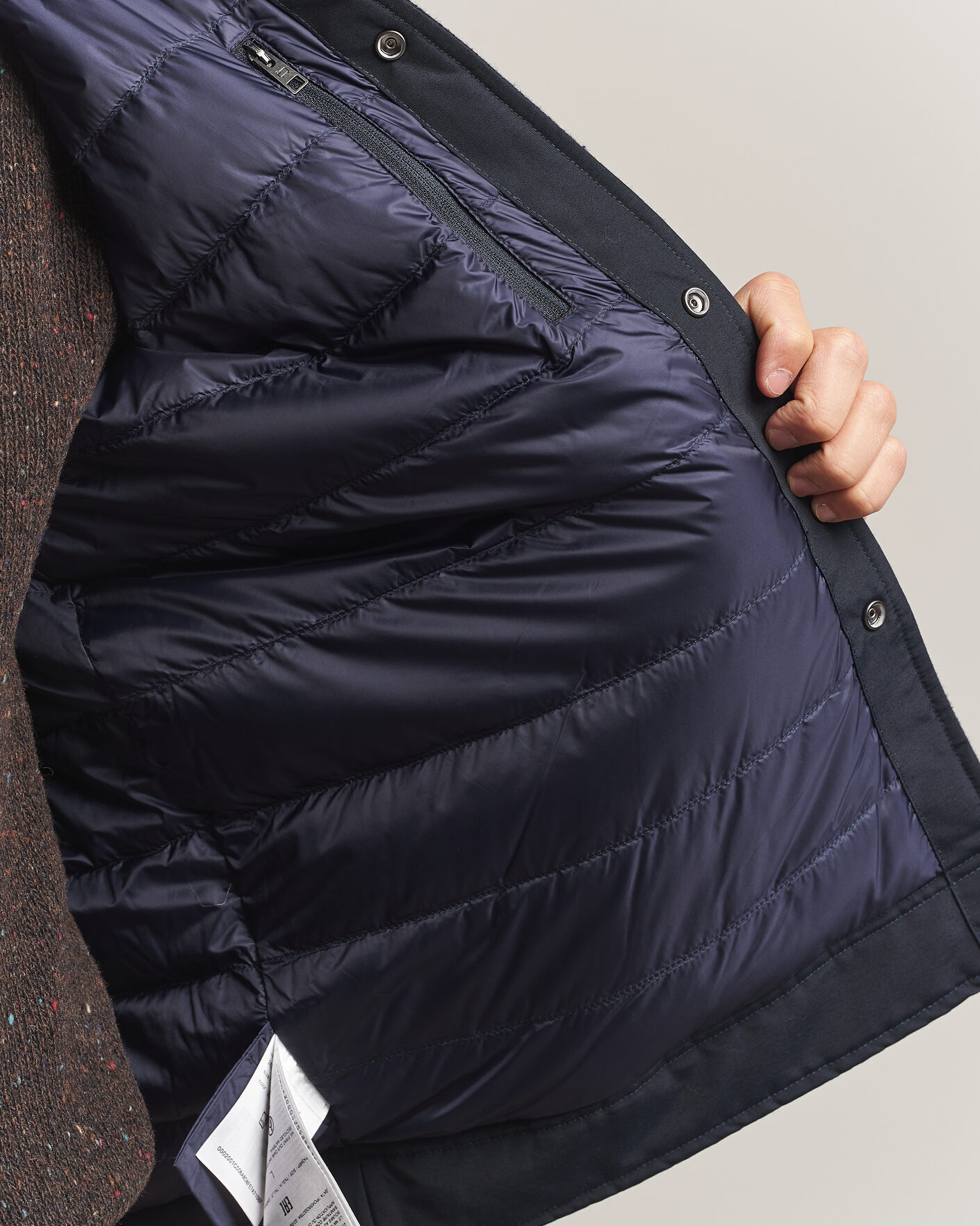 Mies | Takit | Woolrich | Wool Light Padded Keating Shirt Jacket Melton Blue