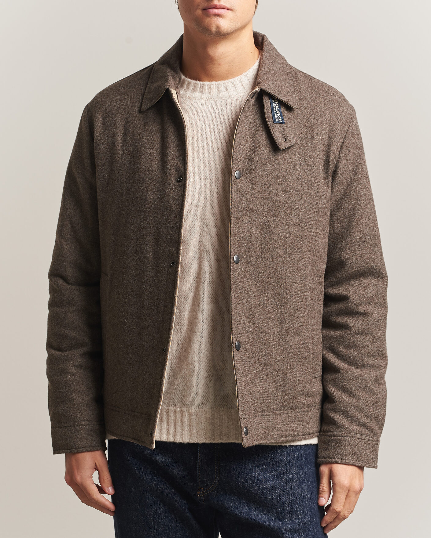 Mies | Takit | Woolrich | Wool Light Padded Keating Shirt Jacket Falcon
