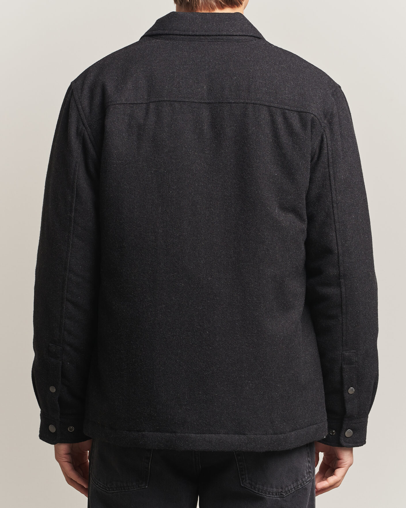 Mies | Takit | Woolrich | Alaskan Wool Light Padded Shirt Jacket Faded Black