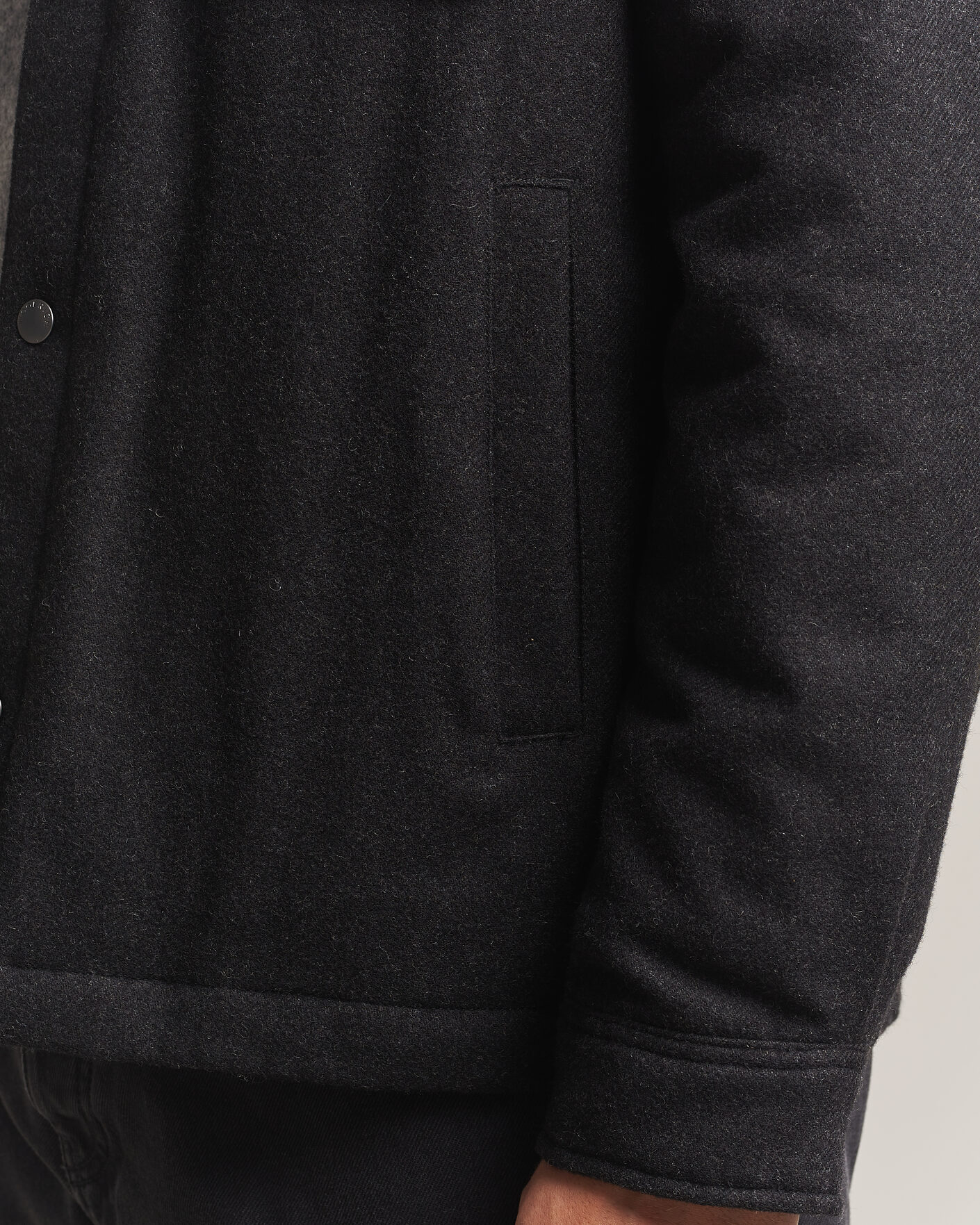 Mies | Takit | Woolrich | Alaskan Wool Light Padded Shirt Jacket Faded Black