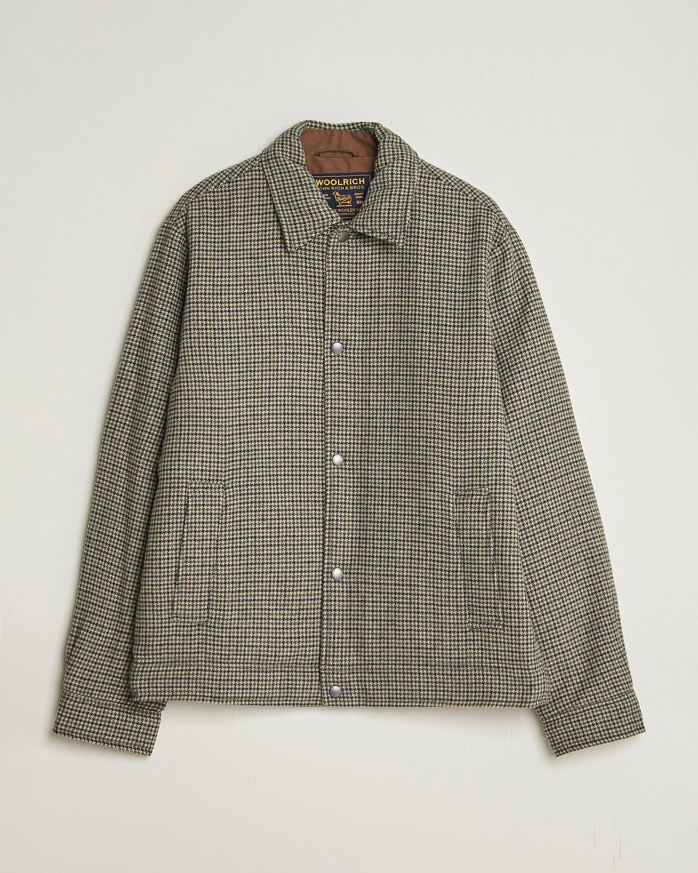 Mies | Takit | Woolrich | Wool Check Light Padded Keating Shirt Jacket Brown