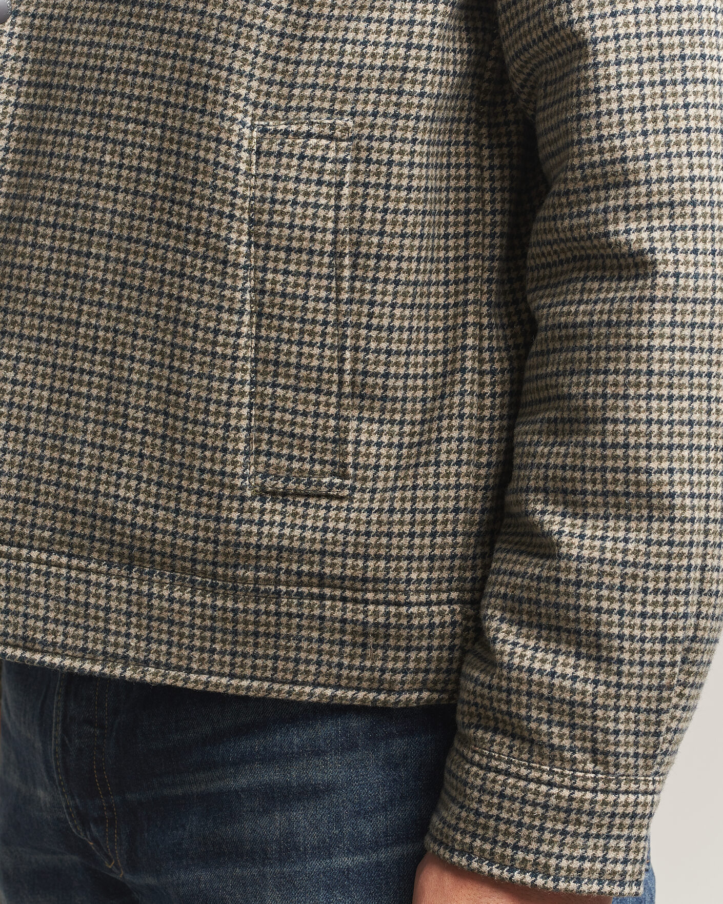 Mies | Takit | Woolrich | Wool Check Light Padded Keating Shirt Jacket Brown