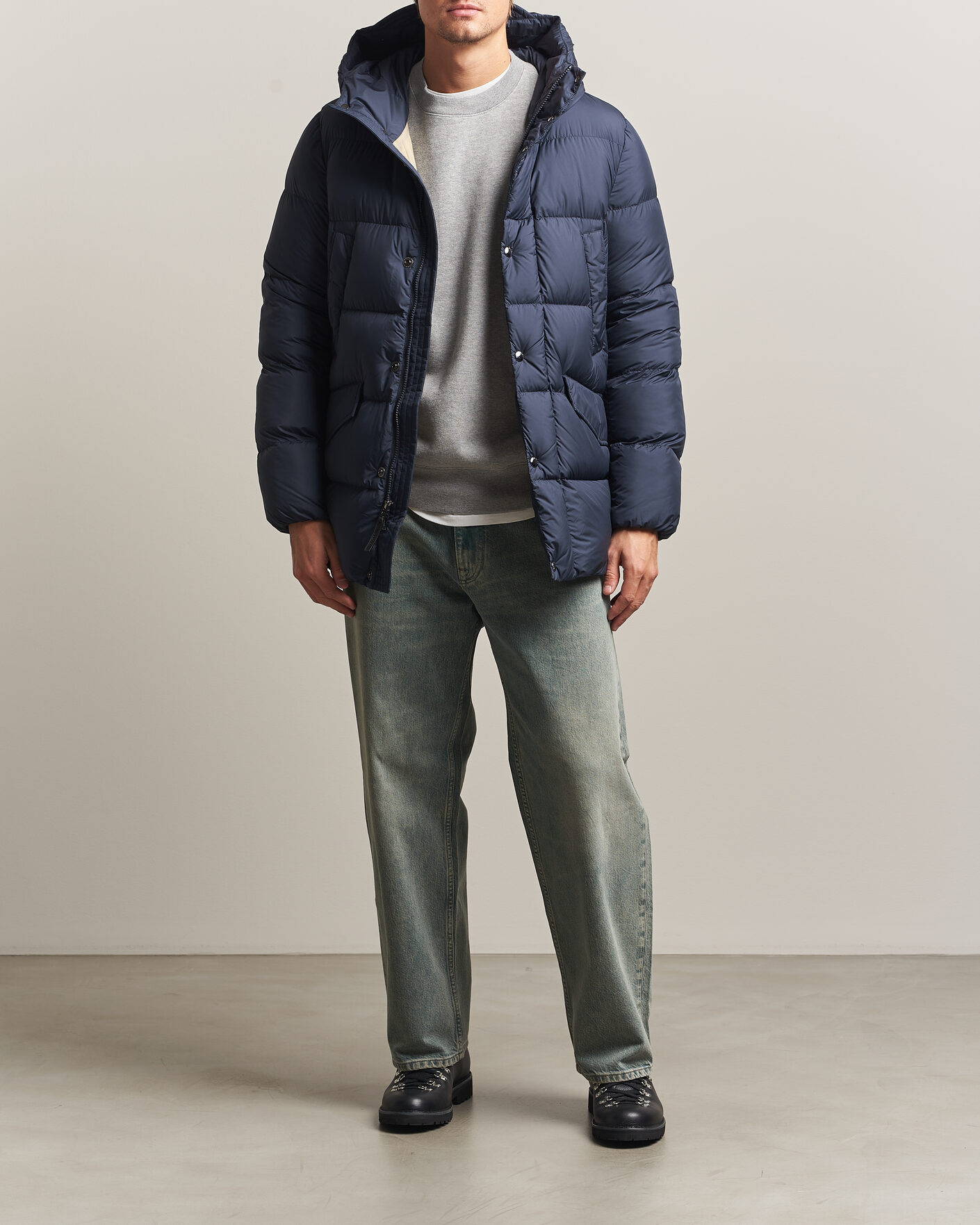 Mies | Takit | Woolrich | Cloud Davis Parka Melton Blue