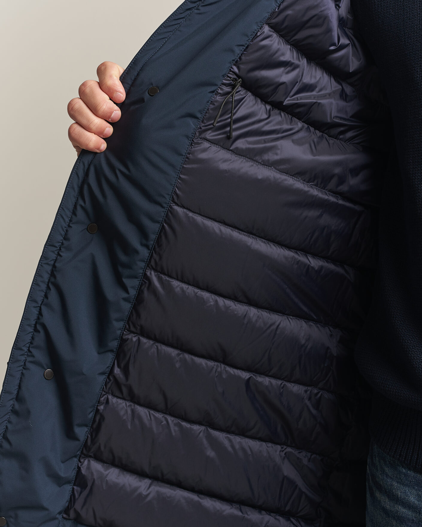 Mies | Takit | Woolrich | Cloud Lamar Light Padded Coat Melton Blue