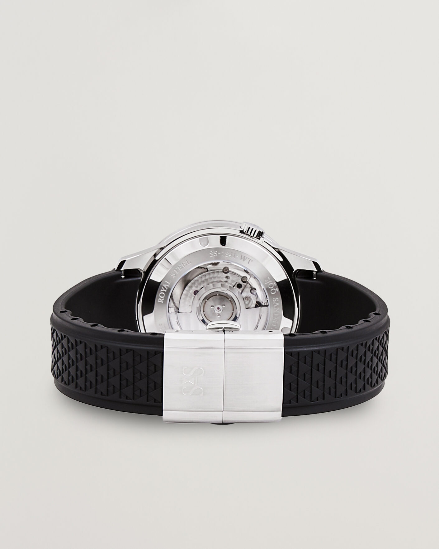 Mies | Sjöö Sandström Royal Steel Worldtimer 41mm Black Rubber White Dial | Sjöö Sandström | Royal Steel Worldtimer 41mm Black Rubber White Dial