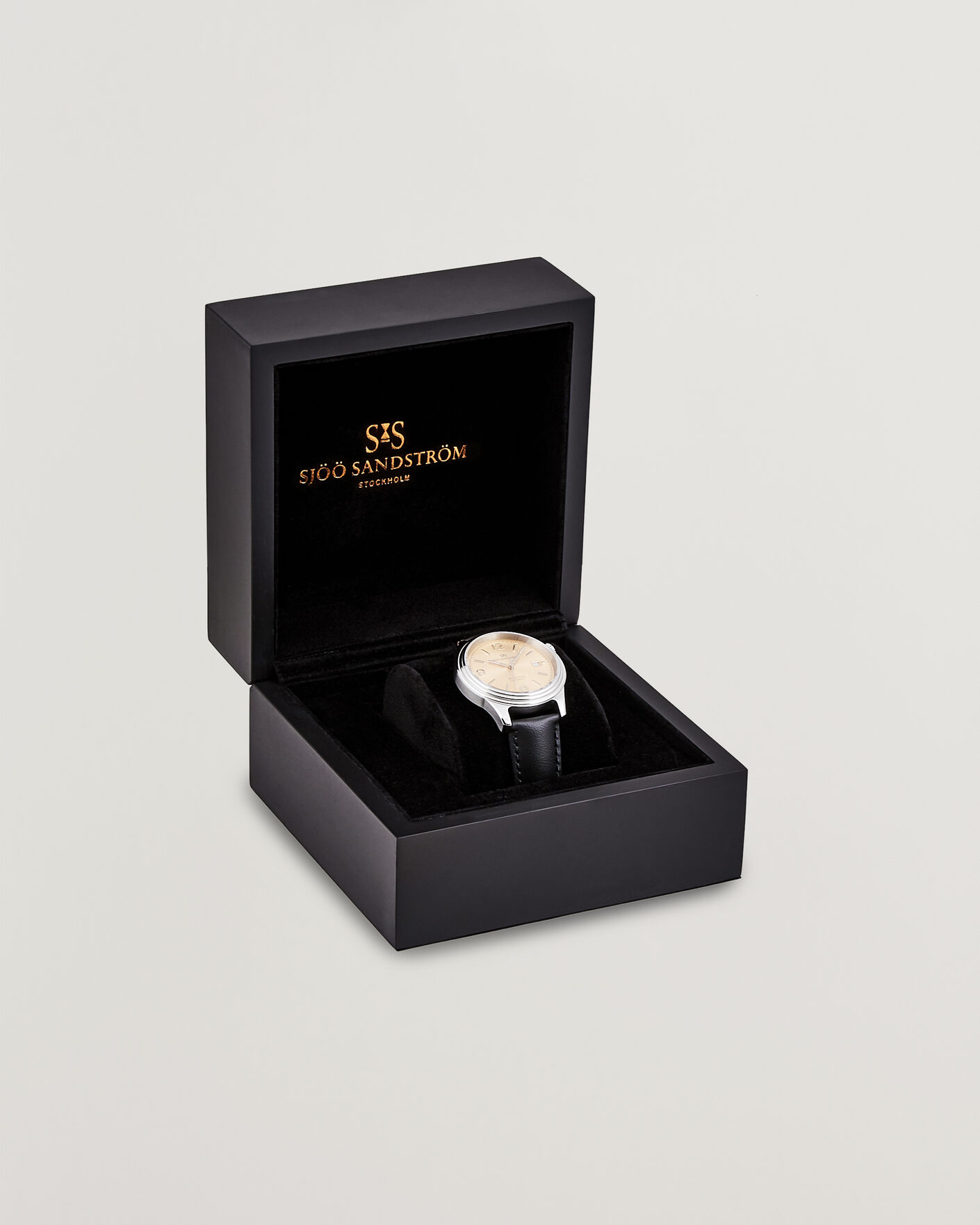Mies | Sjöö Sandström Royal Steel 41mm Black Calf | Sjöö Sandström | Royal Steel 41mm Black Calf