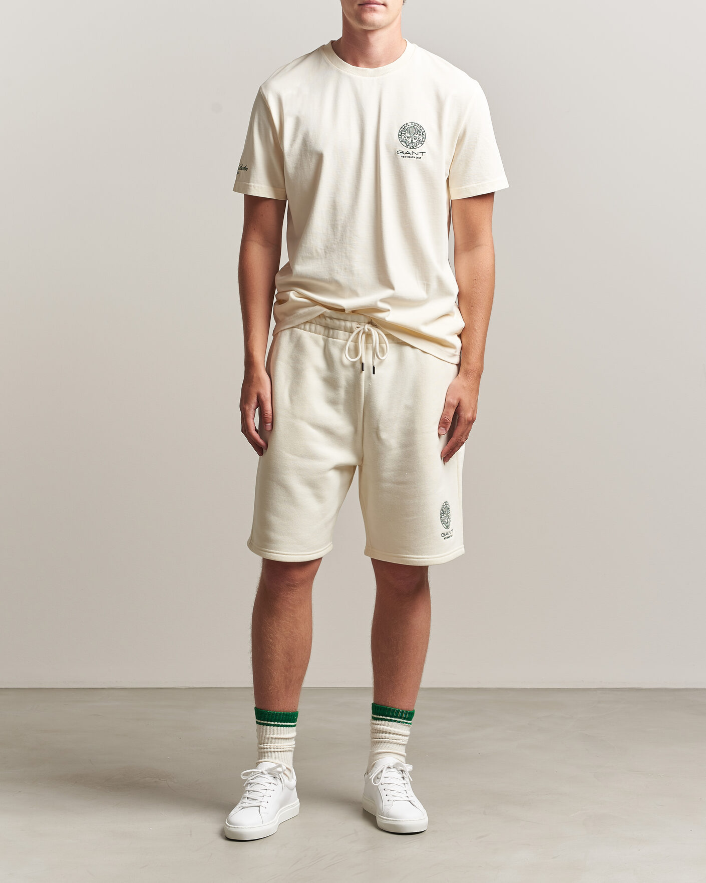 Mies | T-paidat | Gant | Tournament Crew Neck T-Shirt Cream