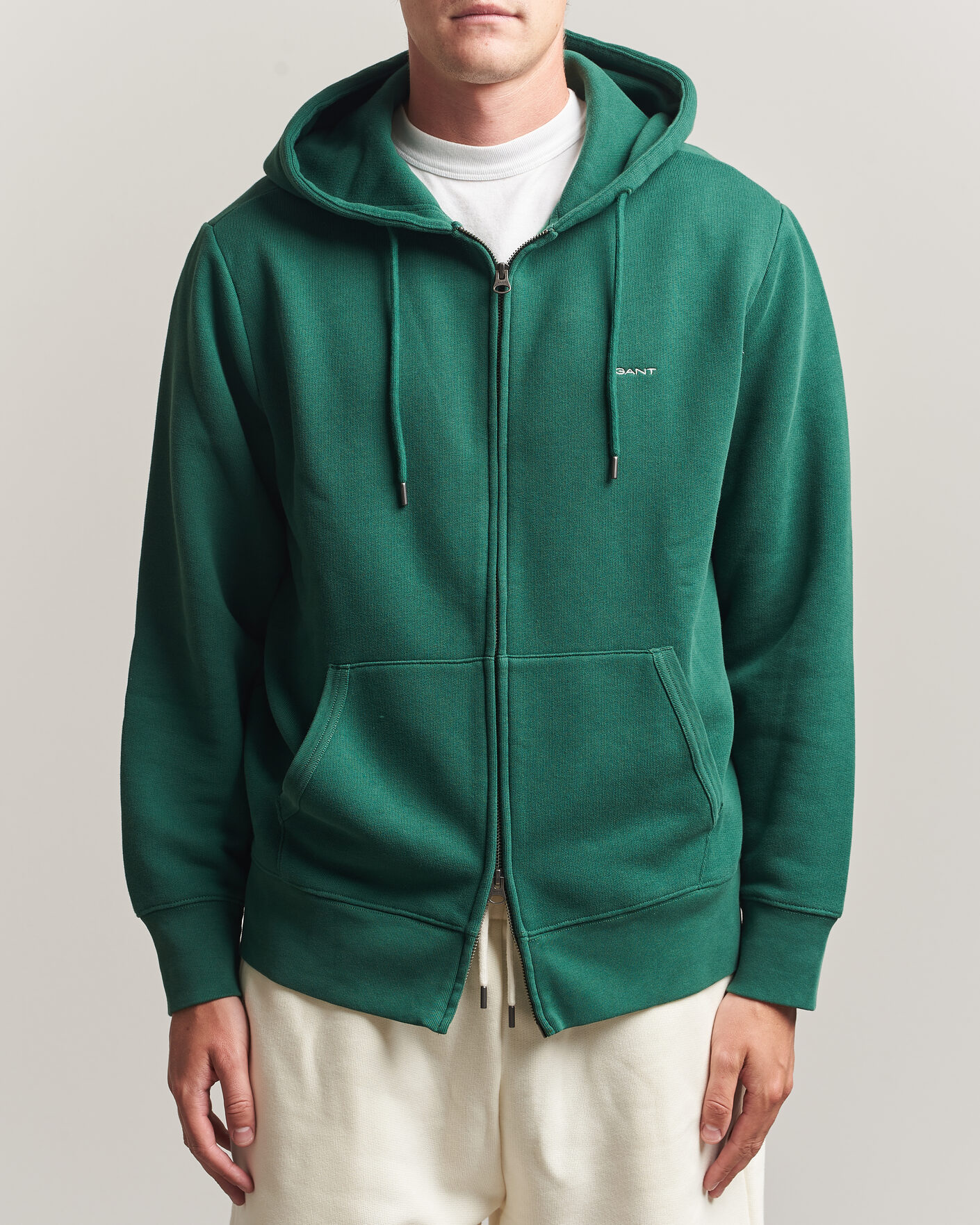 Mies | Puserot | Gant | Tournament Full Zip Hoodie Green