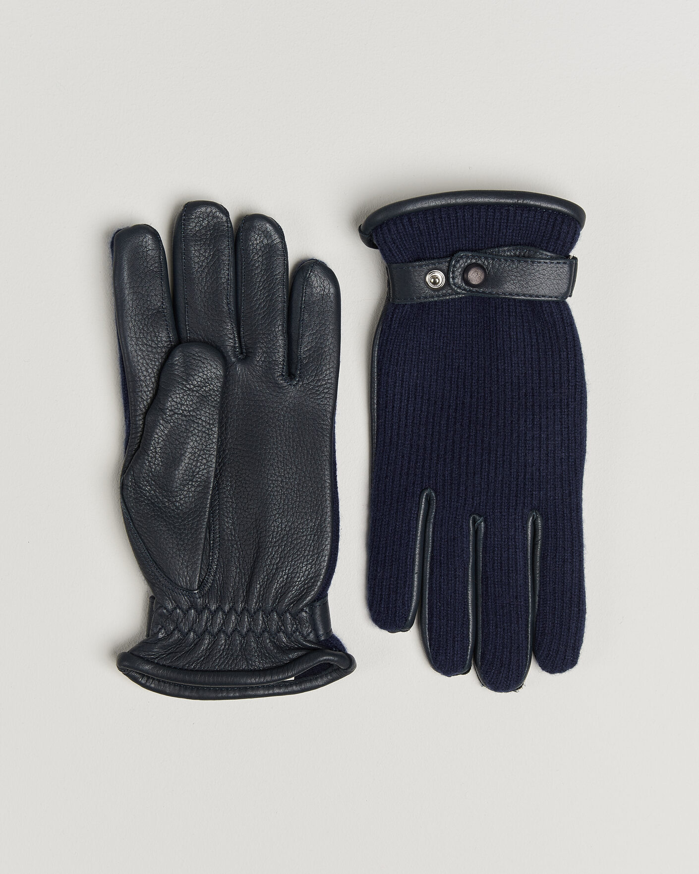 Mies | Käsineet | Hestra | Christopher Cashmere/Elkskin Glove  Navy