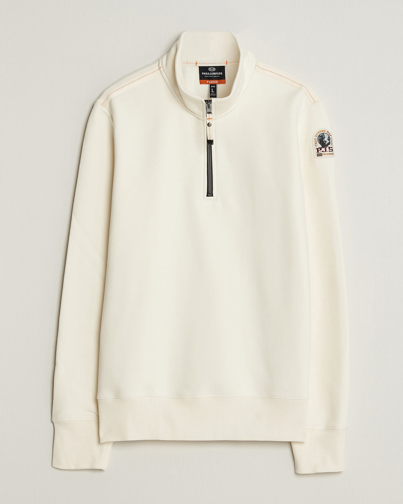 Mies | Puserot | Parajumpers | Broad Peak Super Easy Half Zip Sweatshirt Warm Ivory