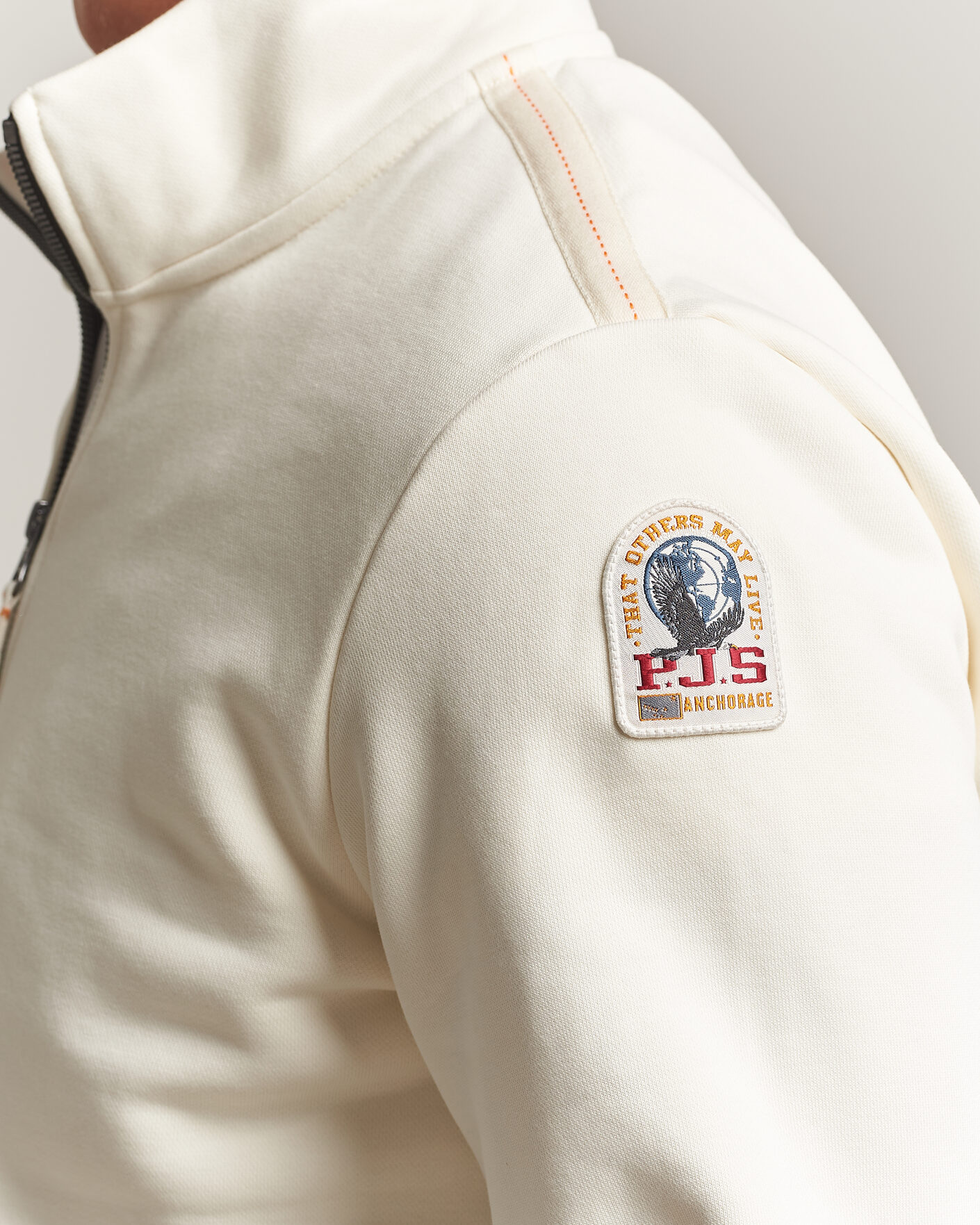 Mies | Puserot | Parajumpers | Broad Peak Super Easy Half Zip Sweatshirt Warm Ivory