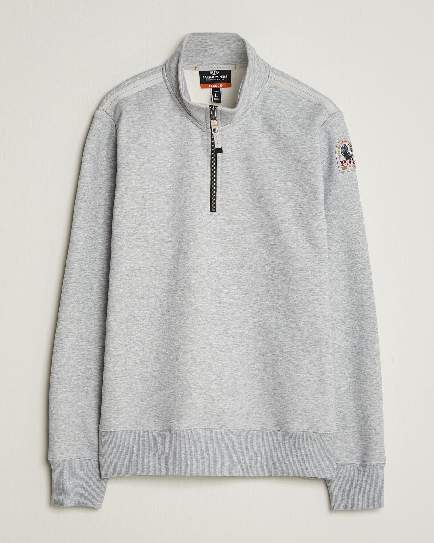 Mies | Puserot | Parajumpers | Broad Peak Super Easy Half Zip Sweatshirt Ash Grey Melange