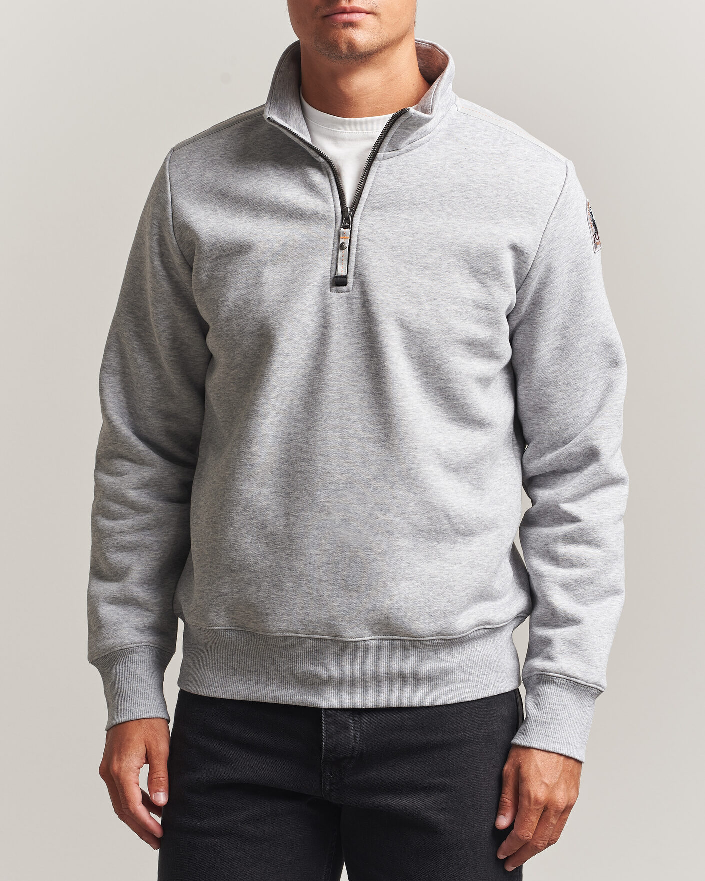 Mies | Puserot | Parajumpers | Broad Peak Super Easy Half Zip Sweatshirt Ash Grey Melange