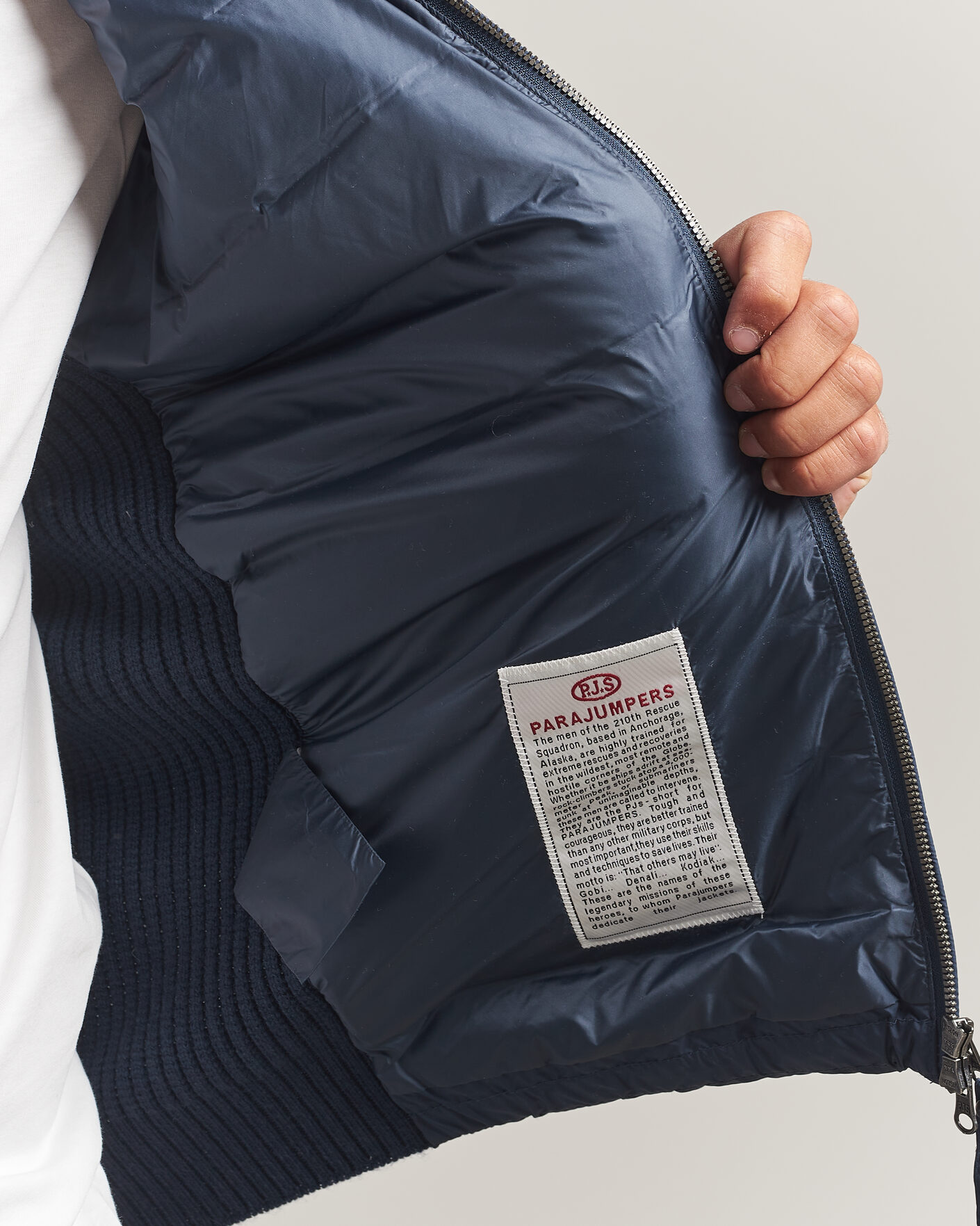 Mies | Takit | Parajumpers | Olmo Rib Knitted Hybrid Jacket Nine Iron