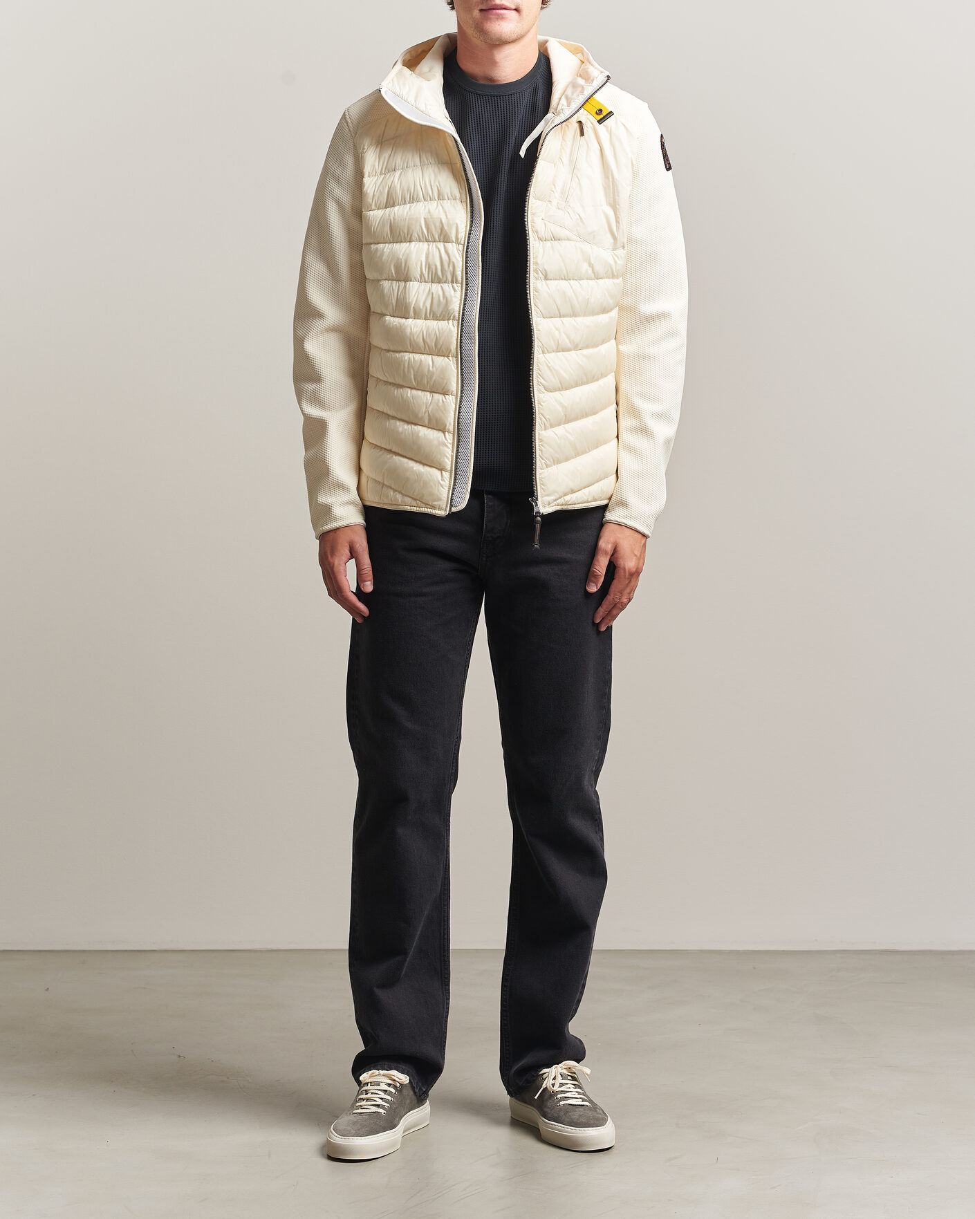 Mies | Takit | Parajumpers | Nolan Warm Up Hybrid Hooded Jacket Warm Ivory