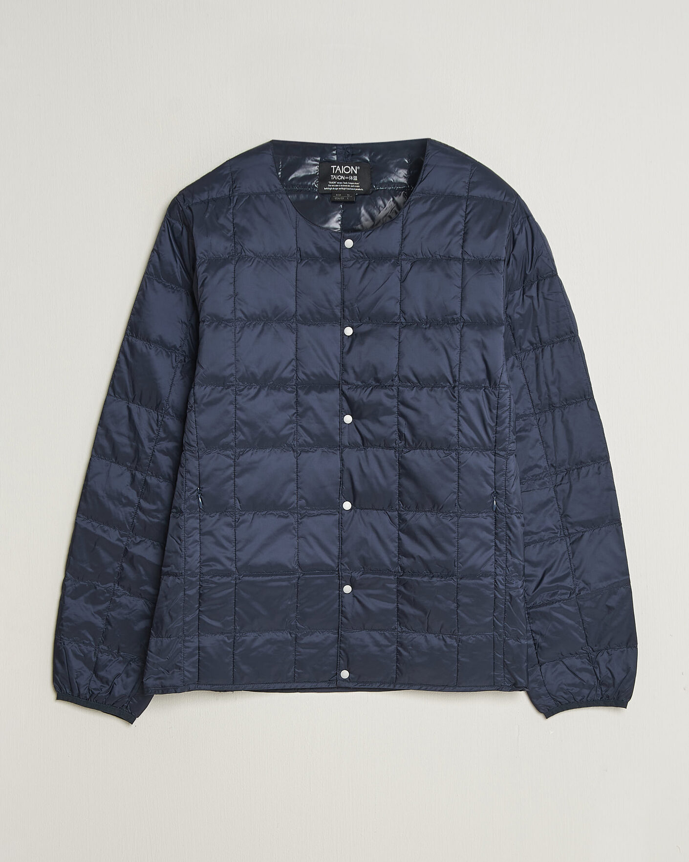 Mies | Takit | TAION | Crew Neck Button Down Jacket Dark Navy