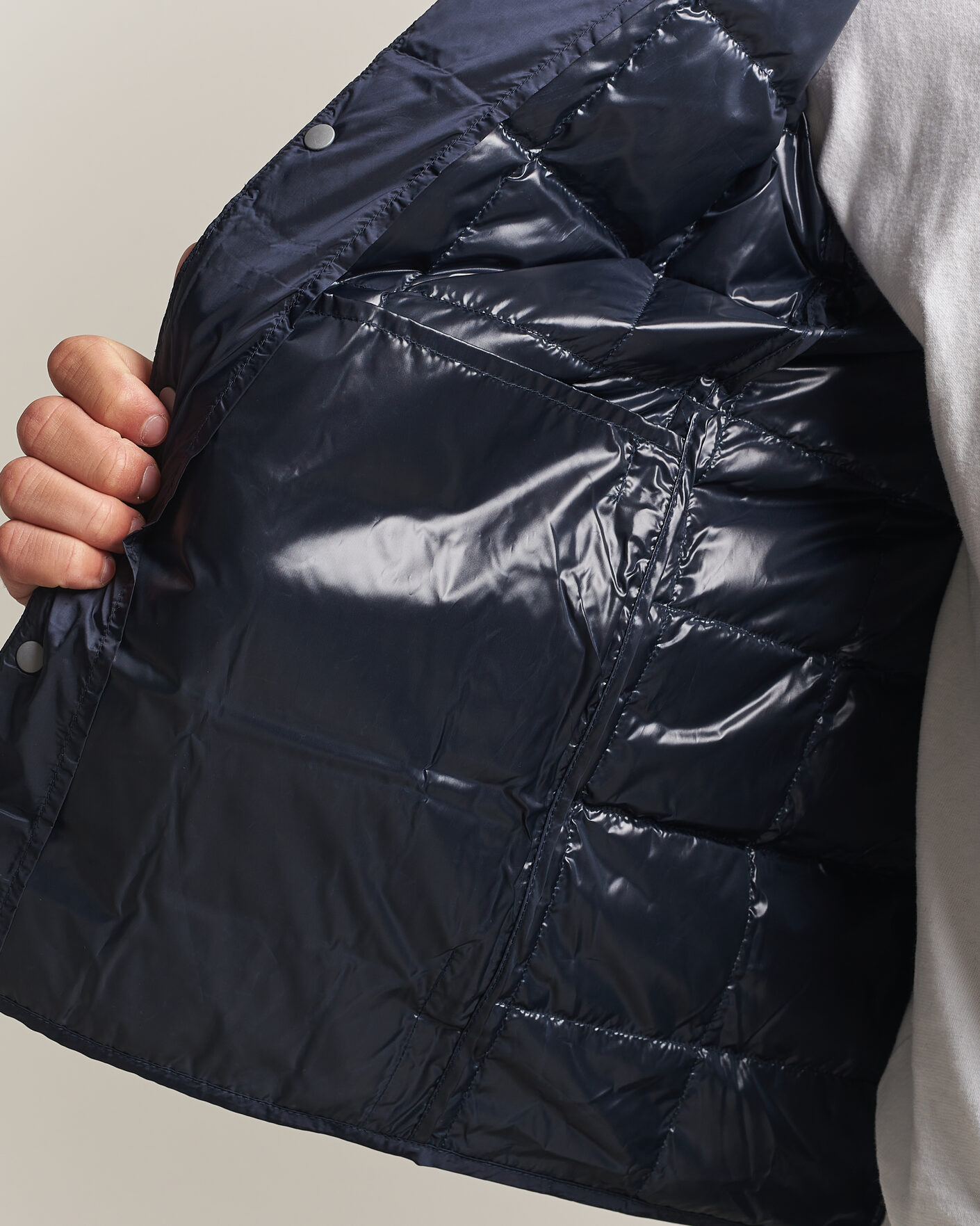 Mies | Takit | TAION | Crew Neck Button Down Jacket Dark Navy