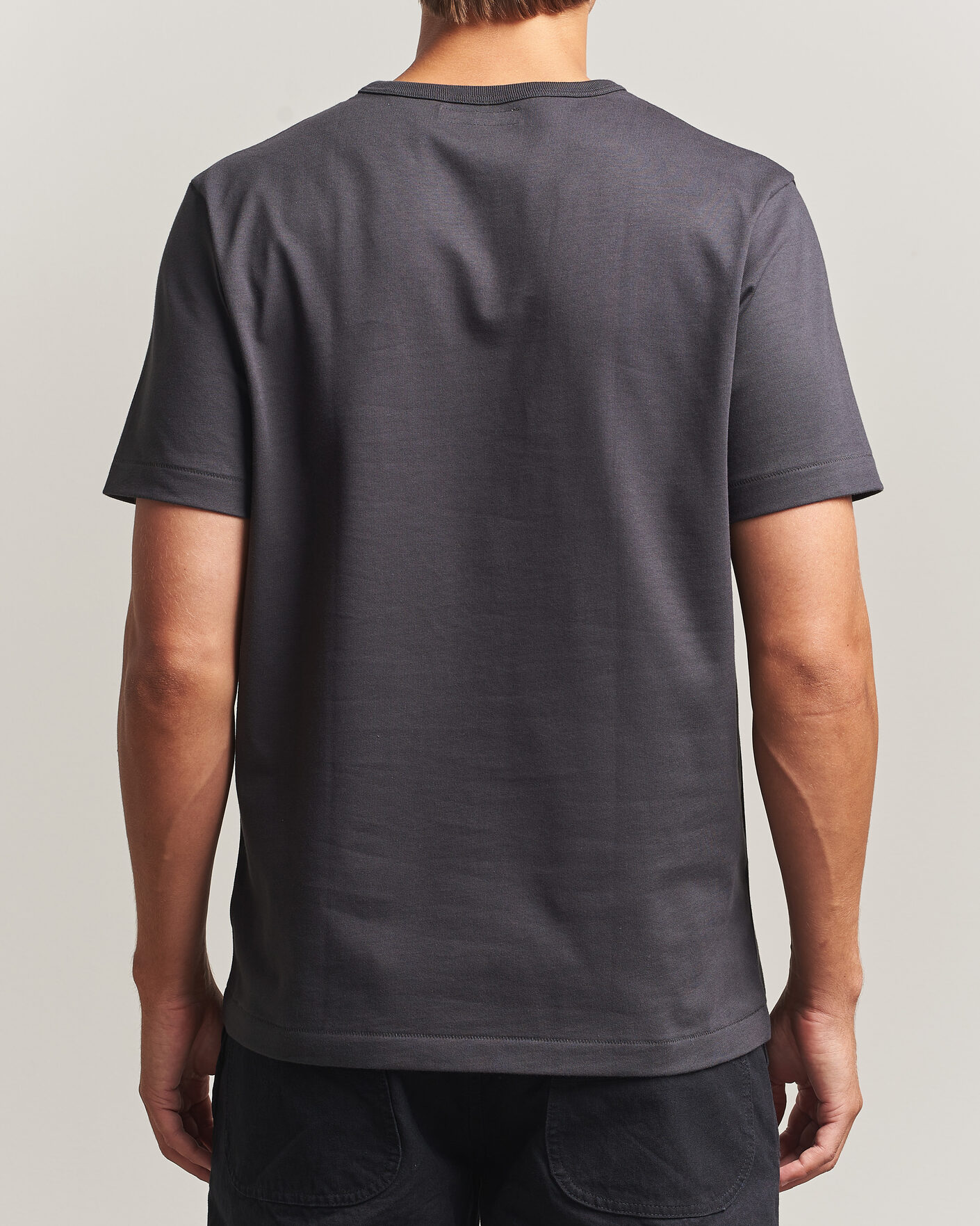 Mies | T-paidat | Merz b. Schwanen | Classic Fit Sturdy Loopwheeled T-Shirt Charcoal