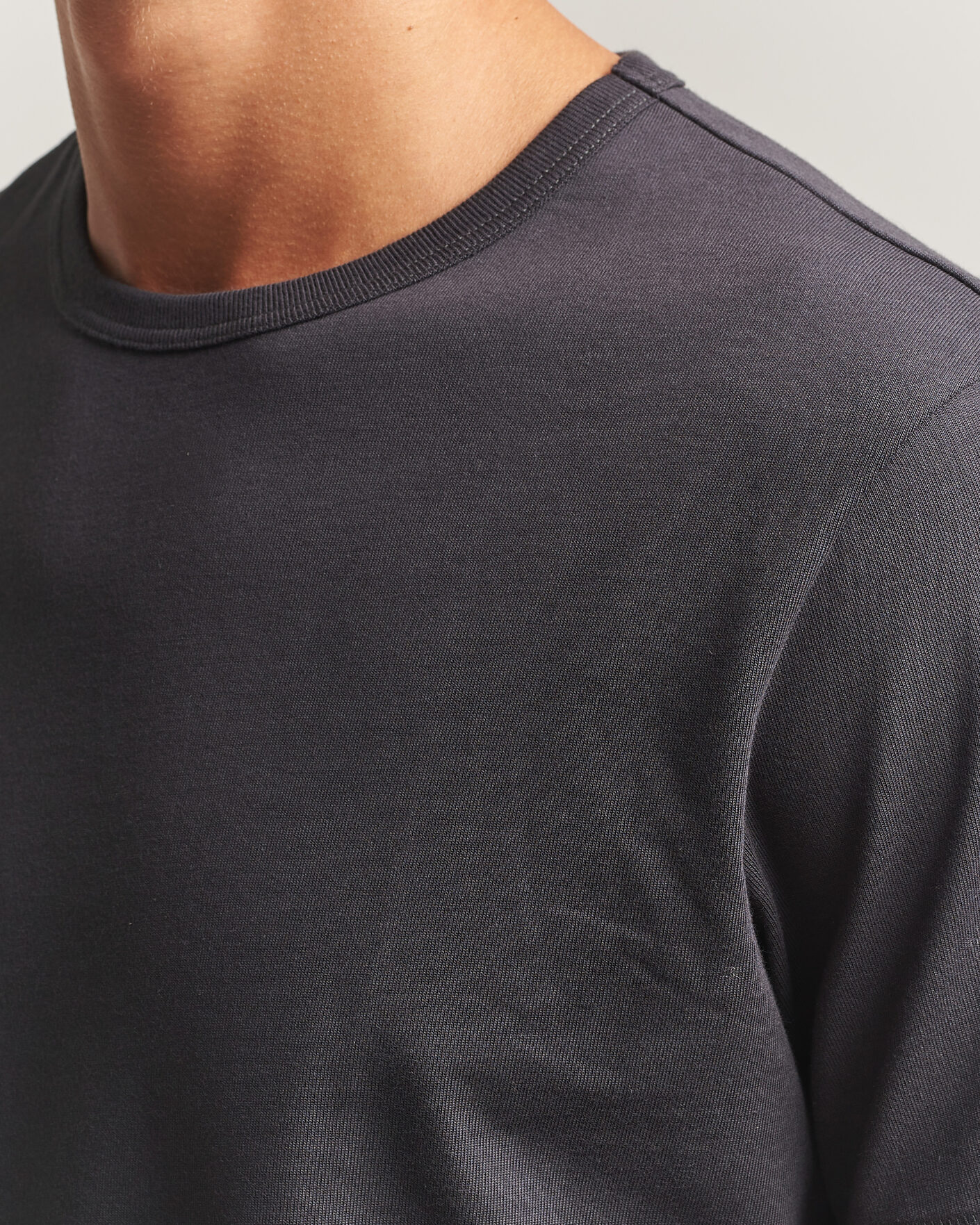 Mies | T-paidat | Merz b. Schwanen | Classic Fit Sturdy Loopwheeled T-Shirt Charcoal