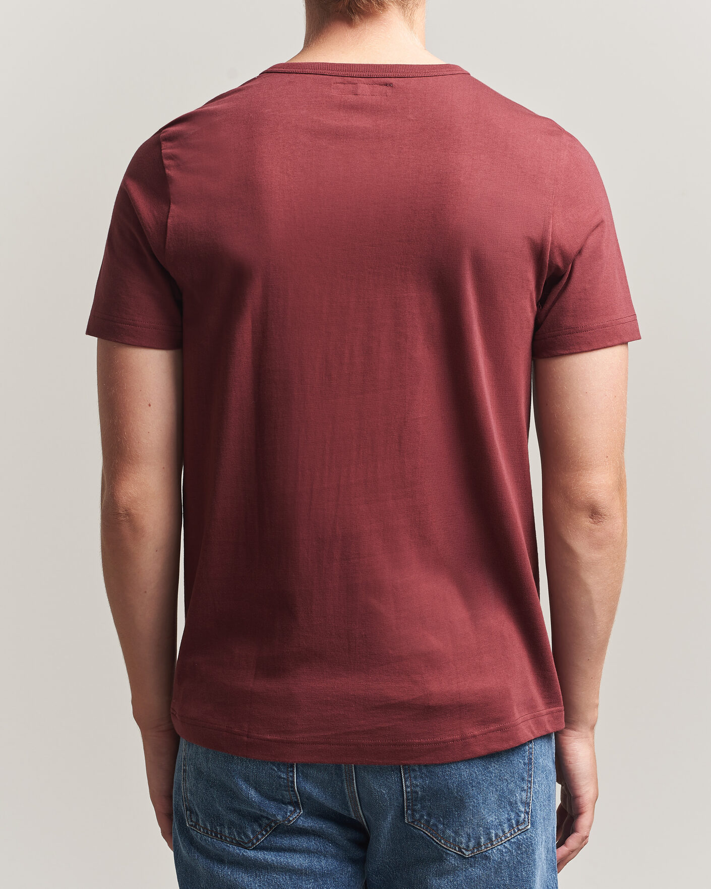 Mies | T-paidat | Merz b. Schwanen | 1950s Classic Loopwheeled T-shirt Burgundy