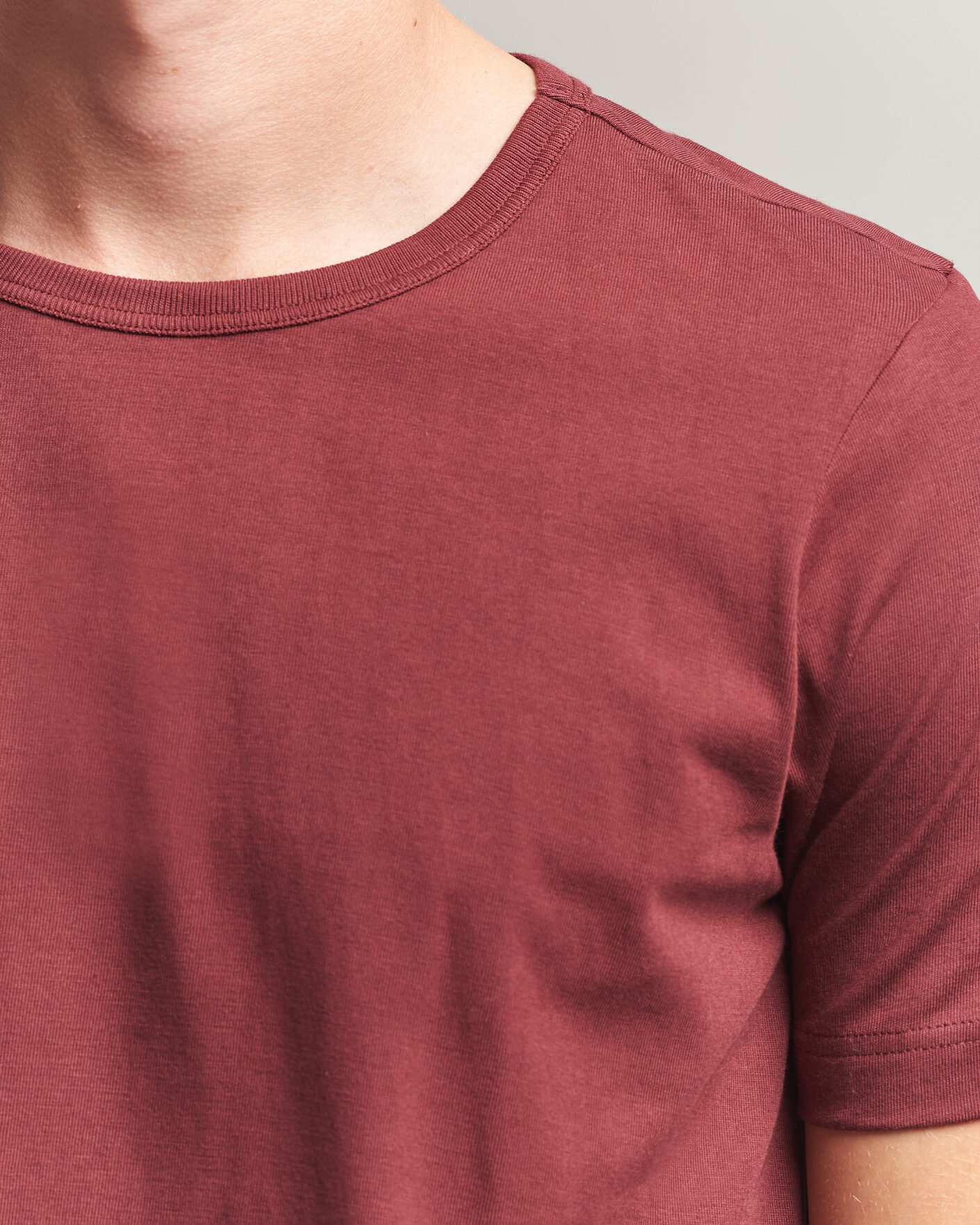 Mies | T-paidat | Merz b. Schwanen | 1950s Classic Loopwheeled T-shirt Burgundy