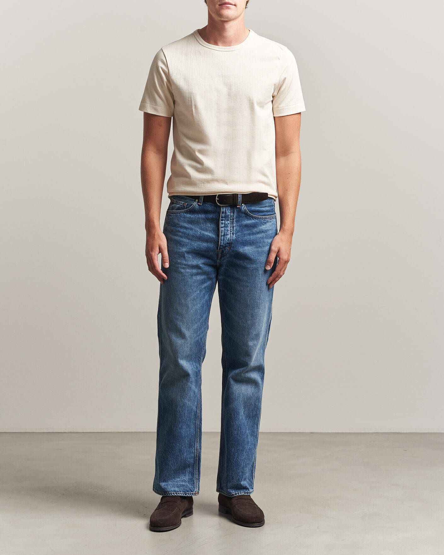 Mies | T-paidat | Merz b. Schwanen | Classic Fit Loopwheeled T-Shirt Nature