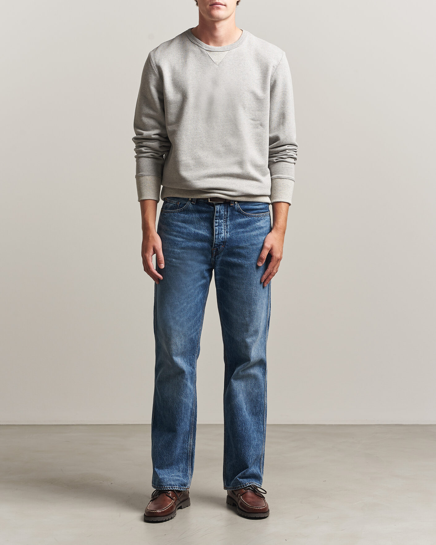 Mies | Puserot | Merz b. Schwanen | Vintage Machine Sweatshirt Grey Melange