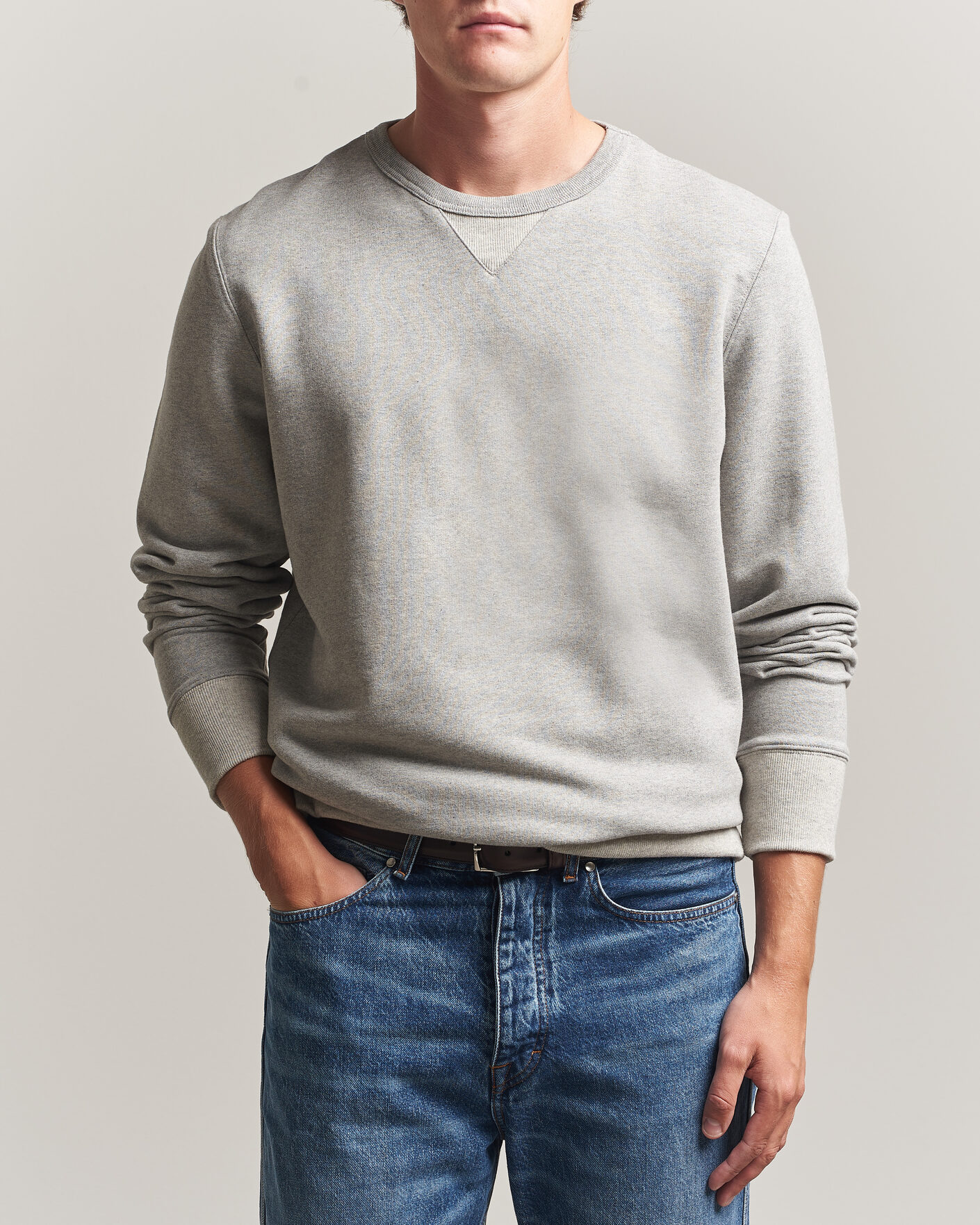 Mies | Puserot | Merz b. Schwanen | Vintage Machine Sweatshirt Grey Melange