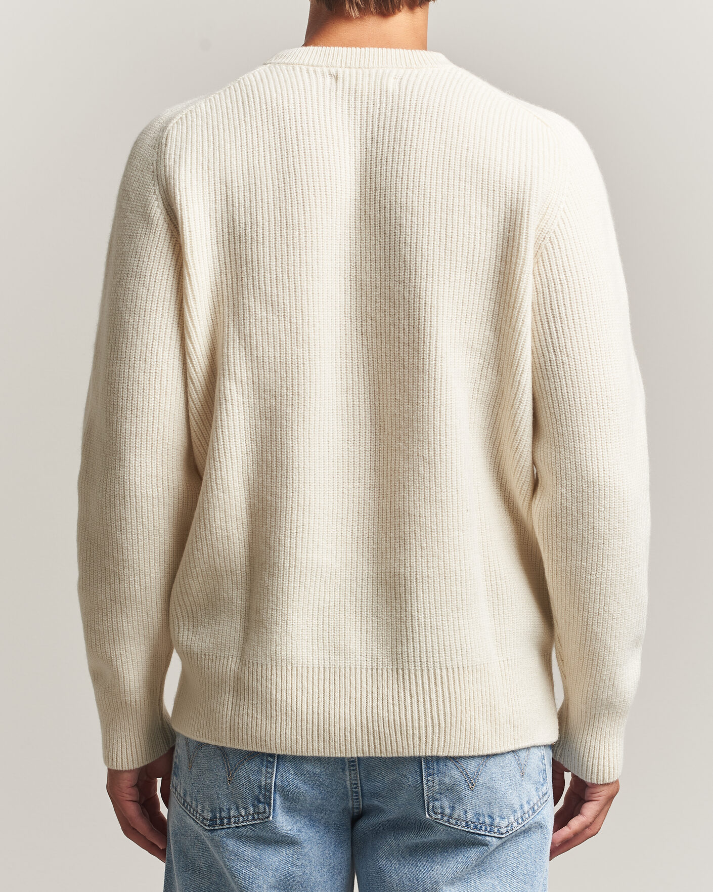 Mies | Puserot | Merz b. Schwanen | Merino/Cashmere Knitted Sweater Nature